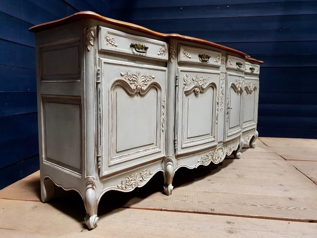 Country French Painted Louis Xv Buffet – Buffets – Furniture Inside French Oak Buffets (View 17 of 30)