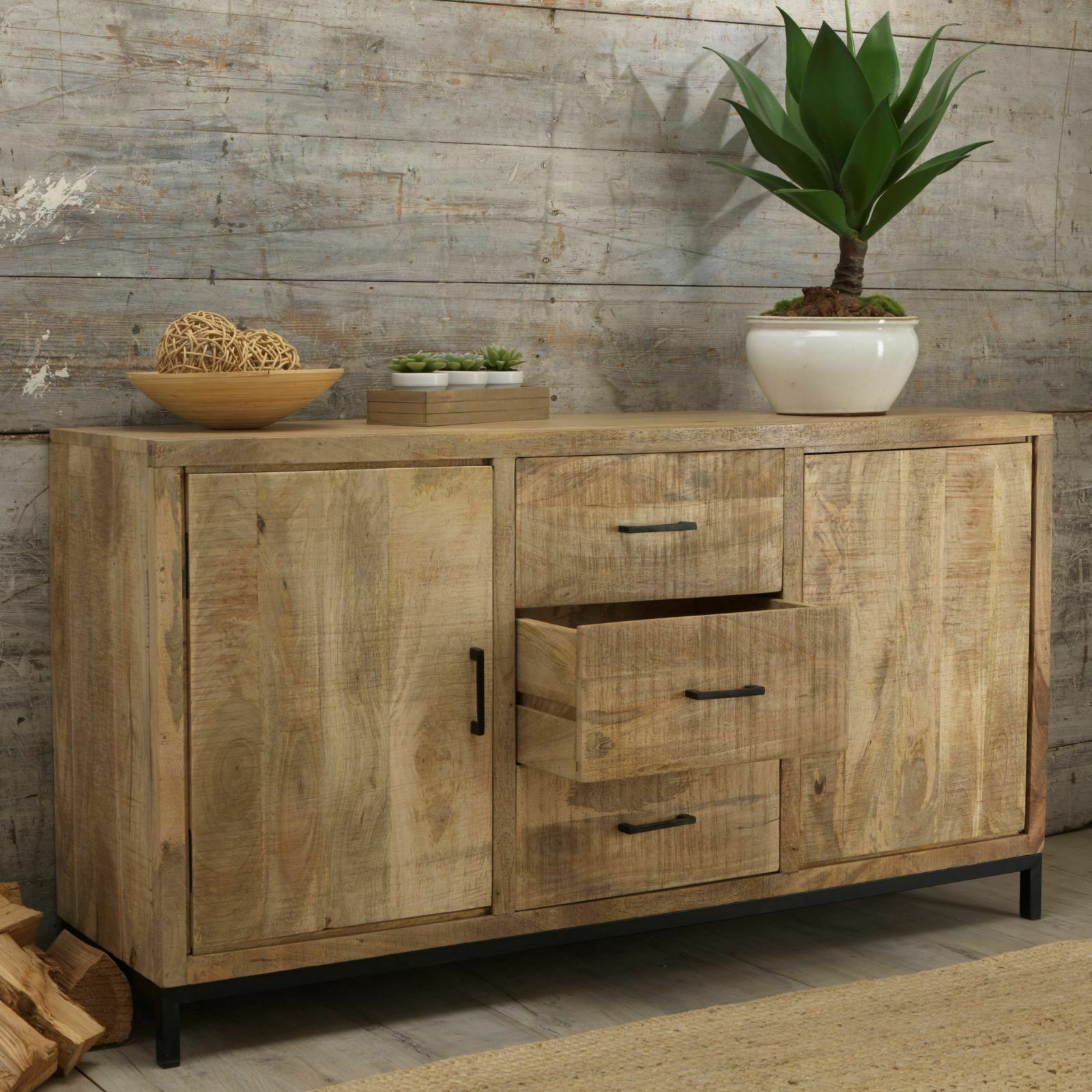 Cove Reclaimed Wood Dining Living Room Furniture Large Sideboard In Clifton Sideboards (Photo 10 of 30)