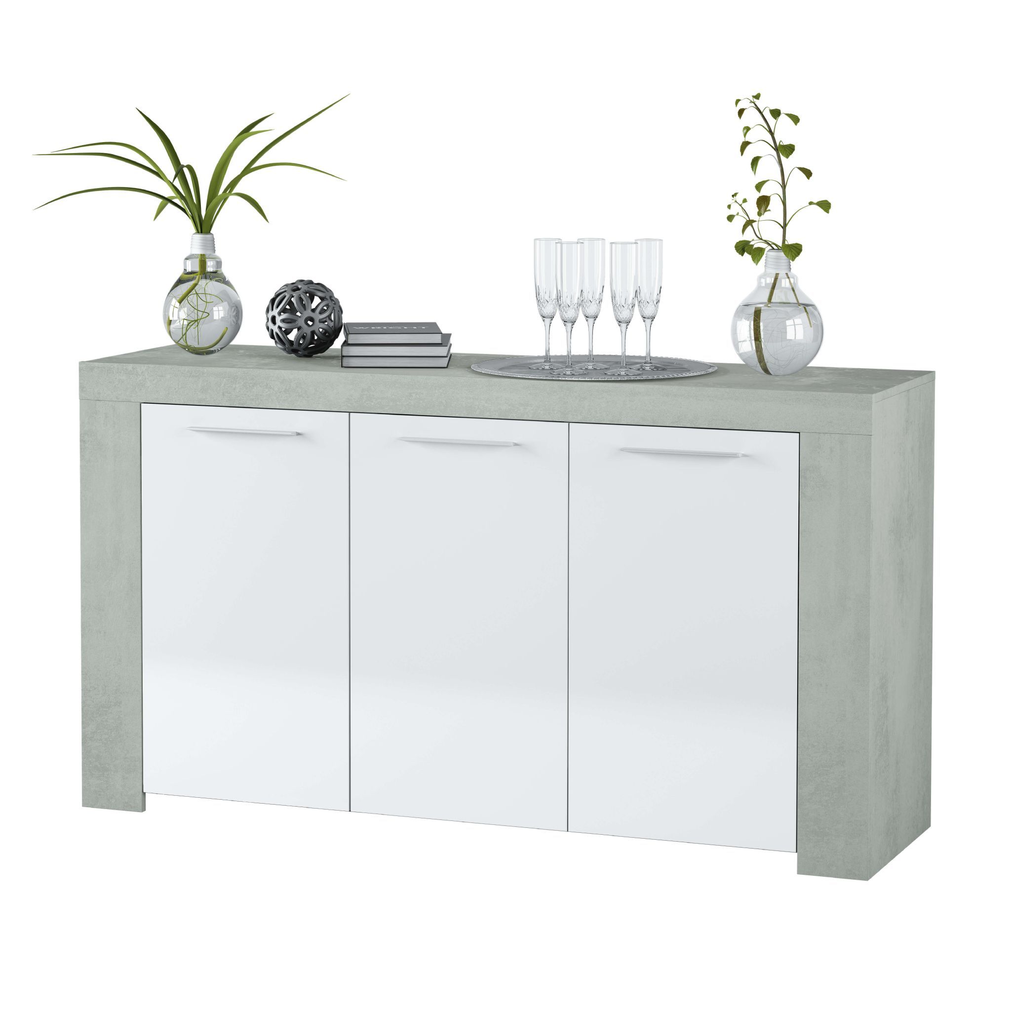 Cubo Grey And White Sideboard – Sale At Furniturefactor Intended For White And Grey Sideboards (View 21 of 30)