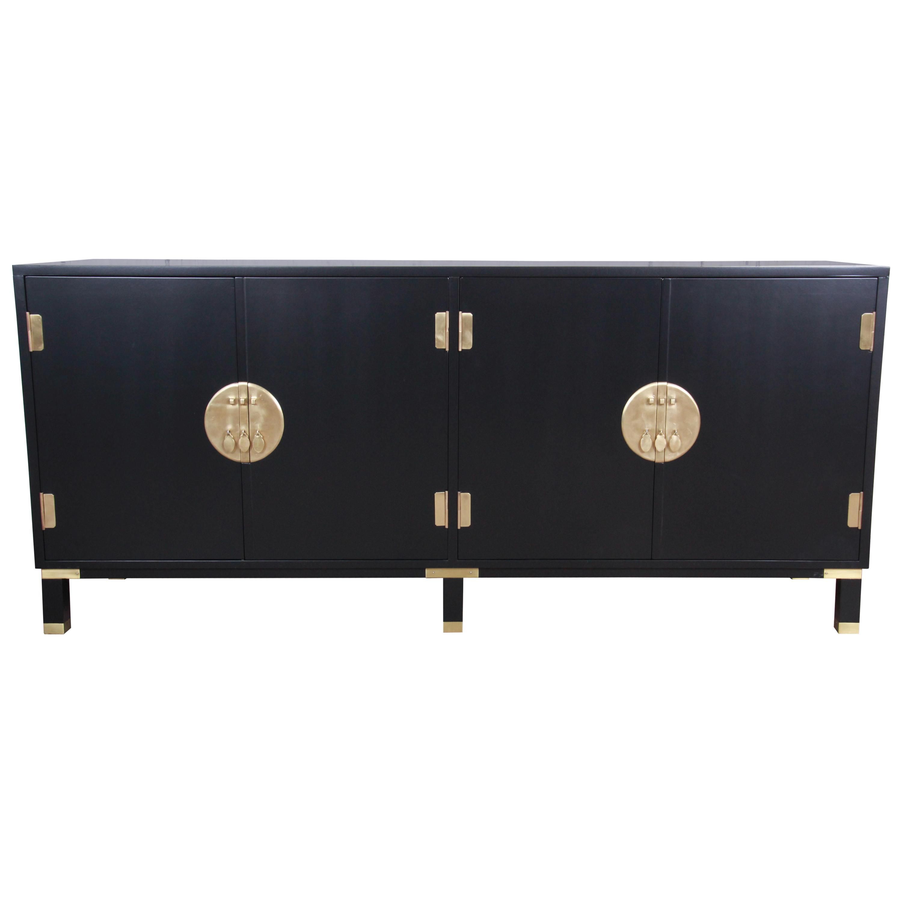 Decorator Modern Chinoiserie Sideboard With Regard To Symmetric Blue Swirl Credenzas (View 14 of 30)