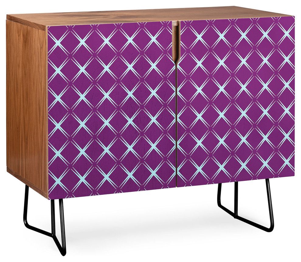 Deny Designs Astral Bohemian Credenza, Walnut, Black Steel Legs Intended For Fleurette Night Credenzas (View 13 of 30)