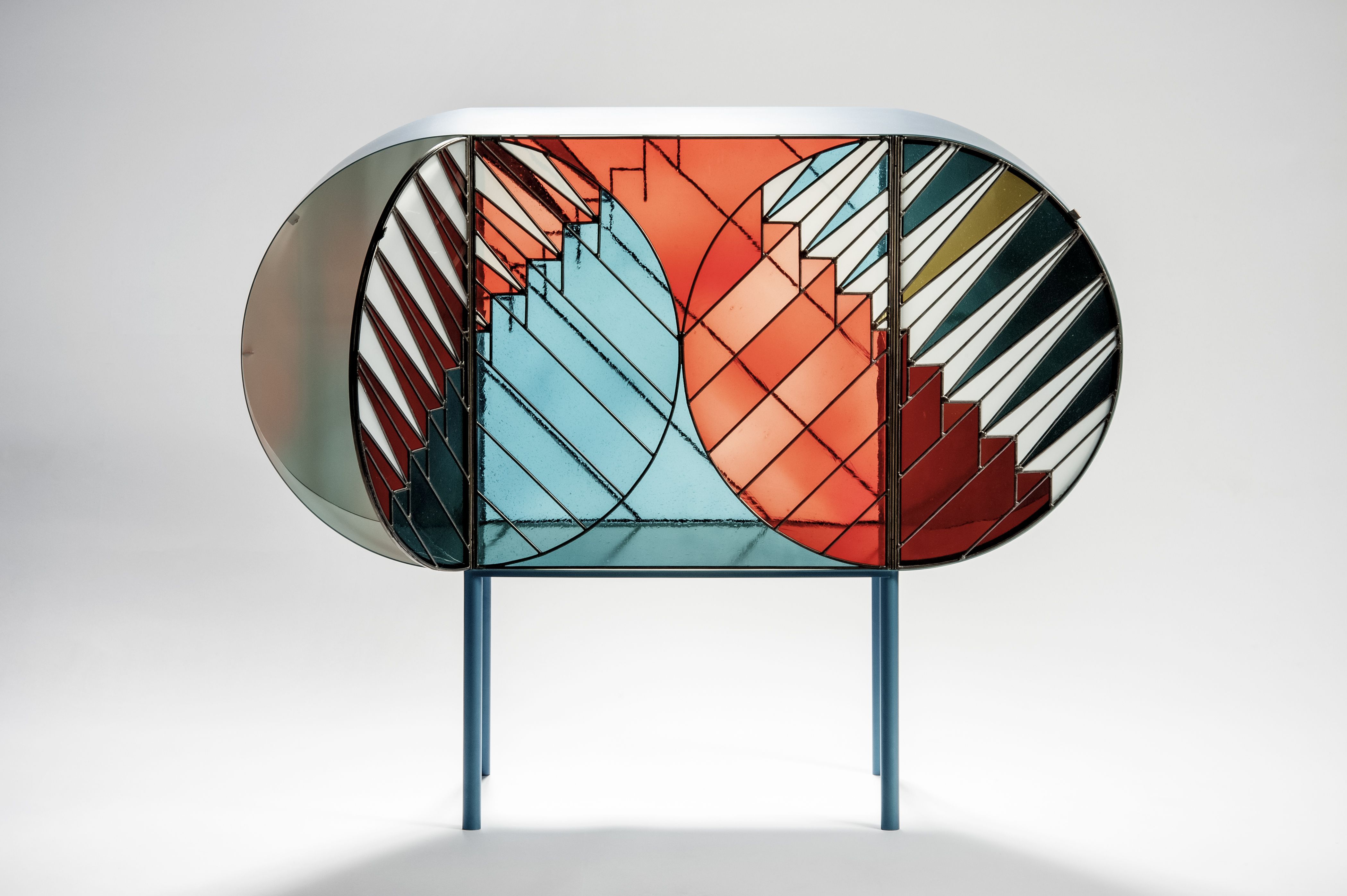Designs Archive – Patricia Urquiola | Design Items | Glass Throughout Blue Stained Glass Credenzas (View 4 of 30)
