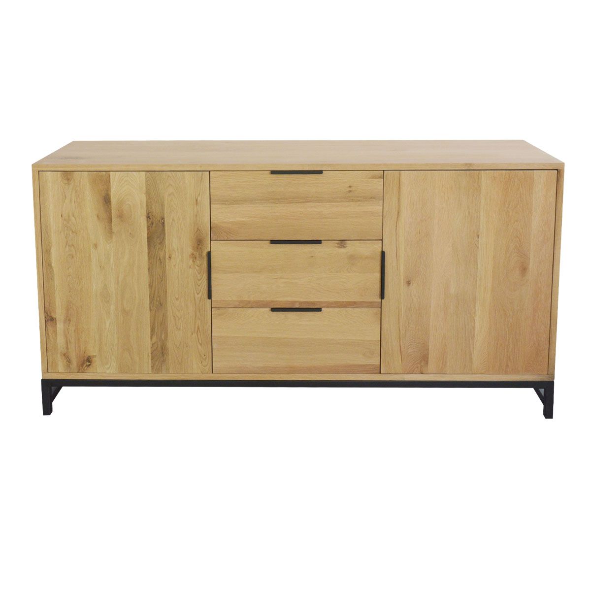Details About Detroit Industrial Loft Oak Buffet Sideboard Storage Cabinet  Cupboard Dresser For Contemporary Style Wooden Buffets With Two Side Door Storage Cabinets (View 23 of 30)