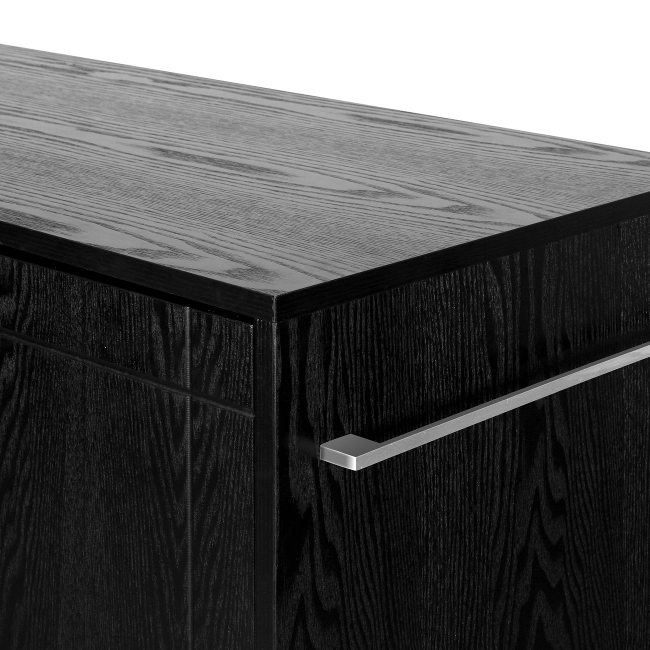 Details About Modern Buffet Server Sideboard Bar Cabinet With Wine Storage  And Racks, Black With Regard To Modern Black Storage Buffets (View 16 of 30)