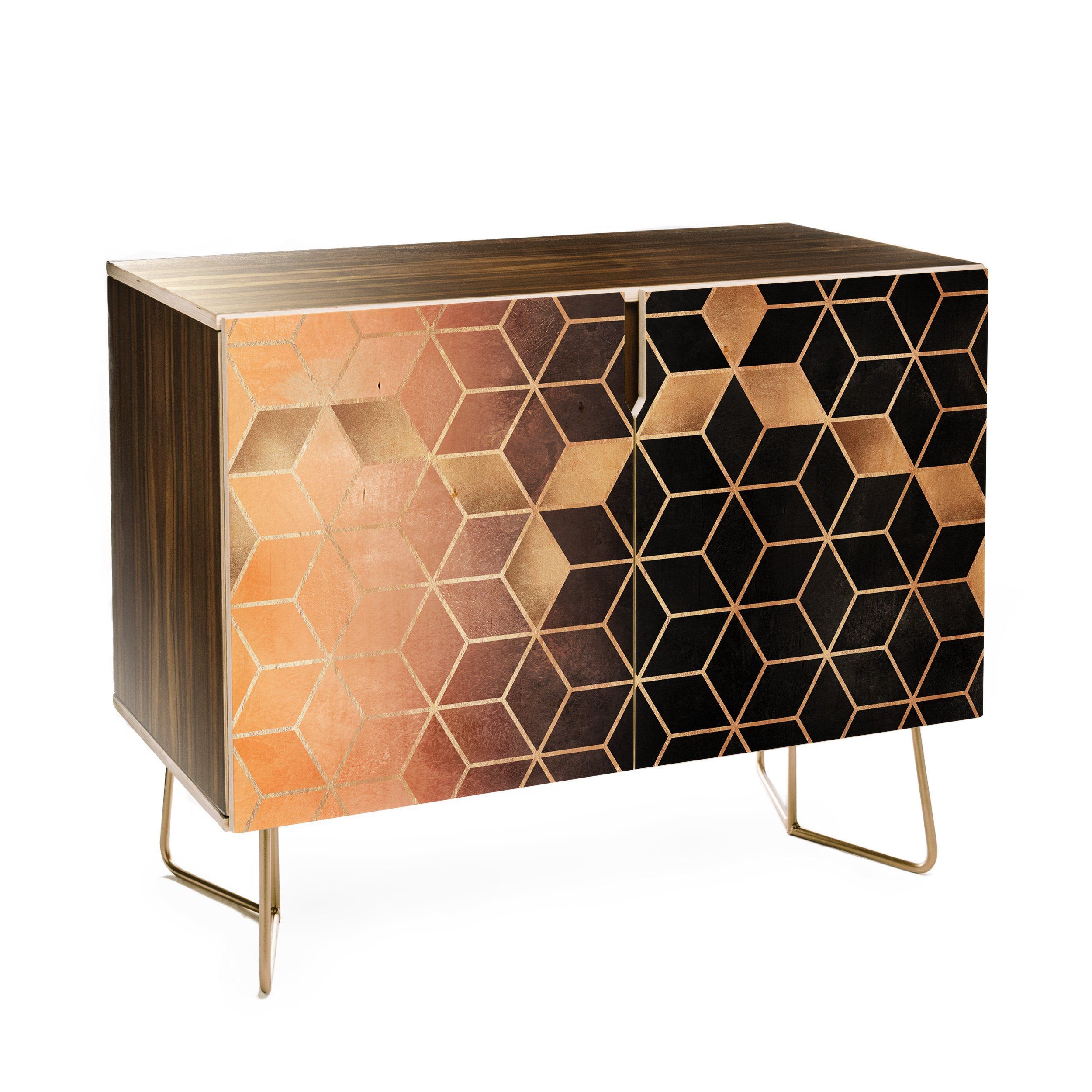 Elisabeth Fredriksson Ombre Cubes Credenza In 2019 With Regard To Blue Hexagons And Diamonds Credenzas (Photo 24 of 30)