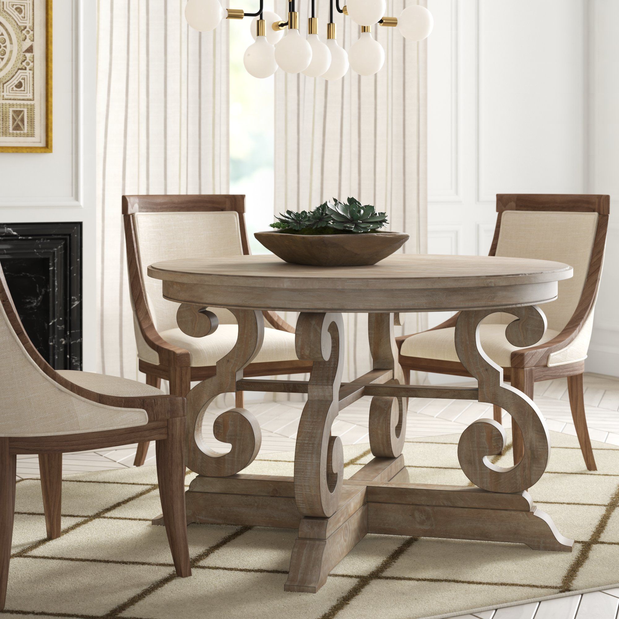 Ellenton Solid Wood Dining Table Within Ellenton Sideboards (View 21 of 30)