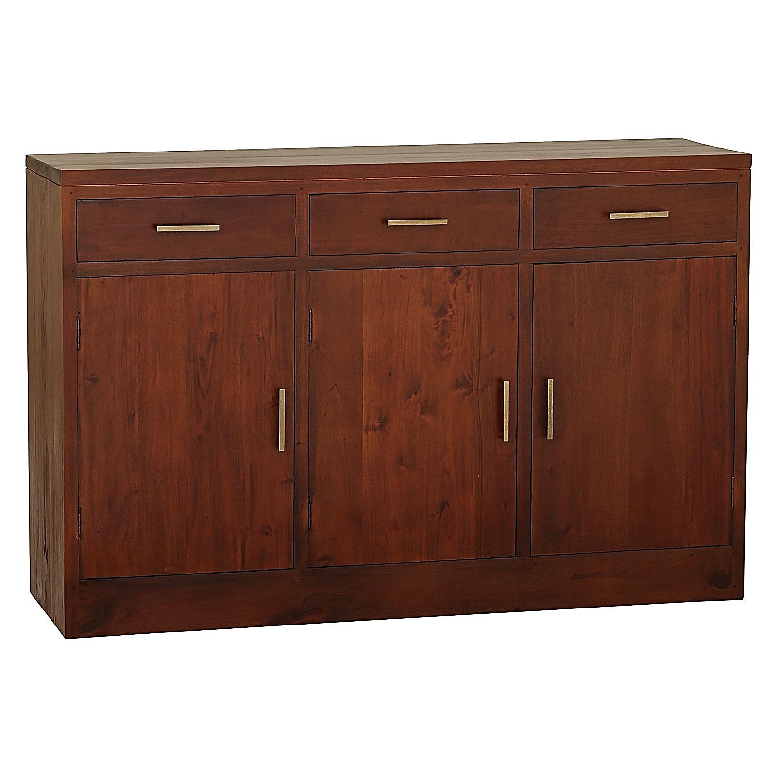 Elysee 3 Door Buffet, Mahogany For Modern Lacquer 2 Door 3 Drawer Buffets (Photo 25 of 30)
