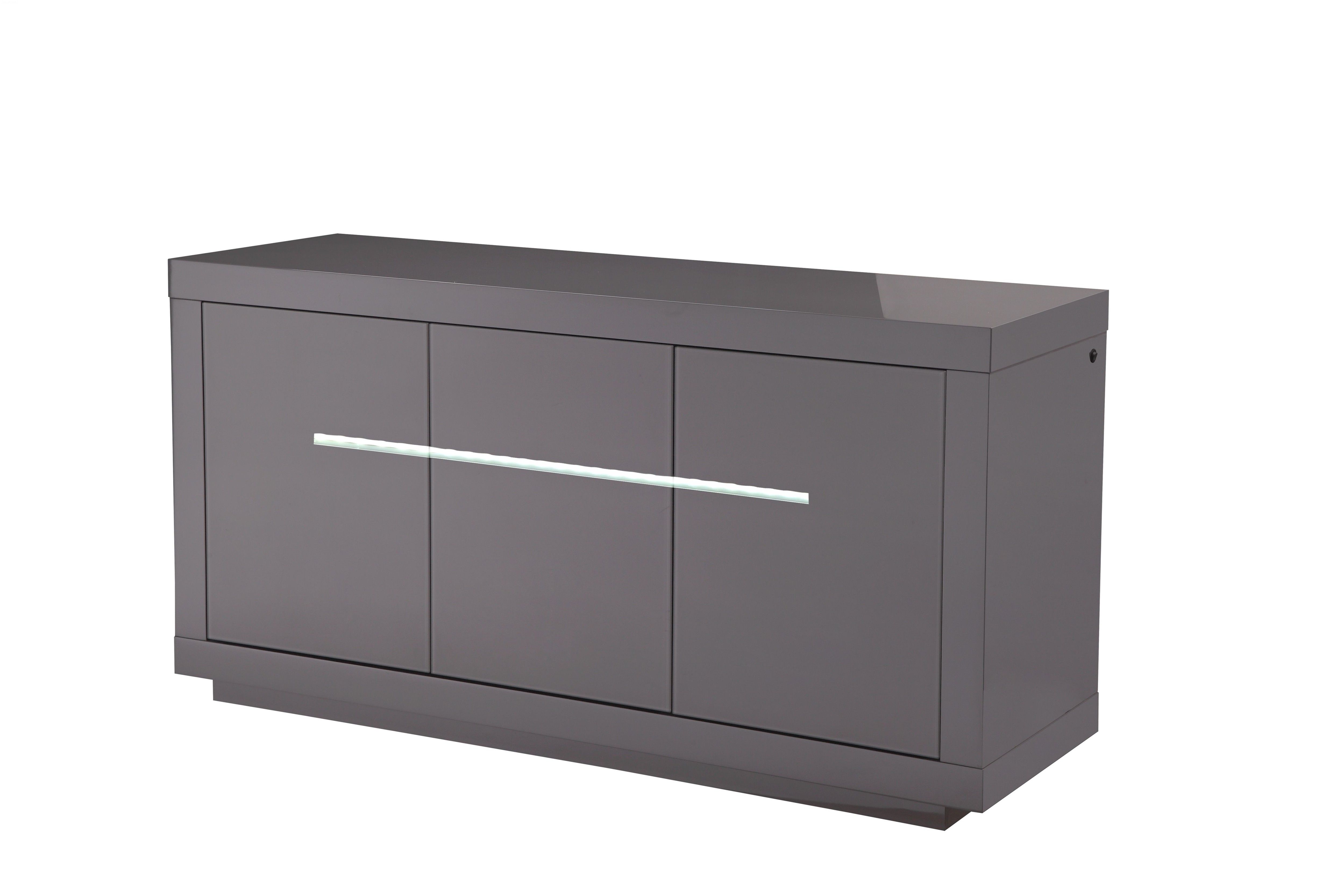 Fabian Grey Gloss Sideboard With Led Within White And Grey Sideboards (View 8 of 30)