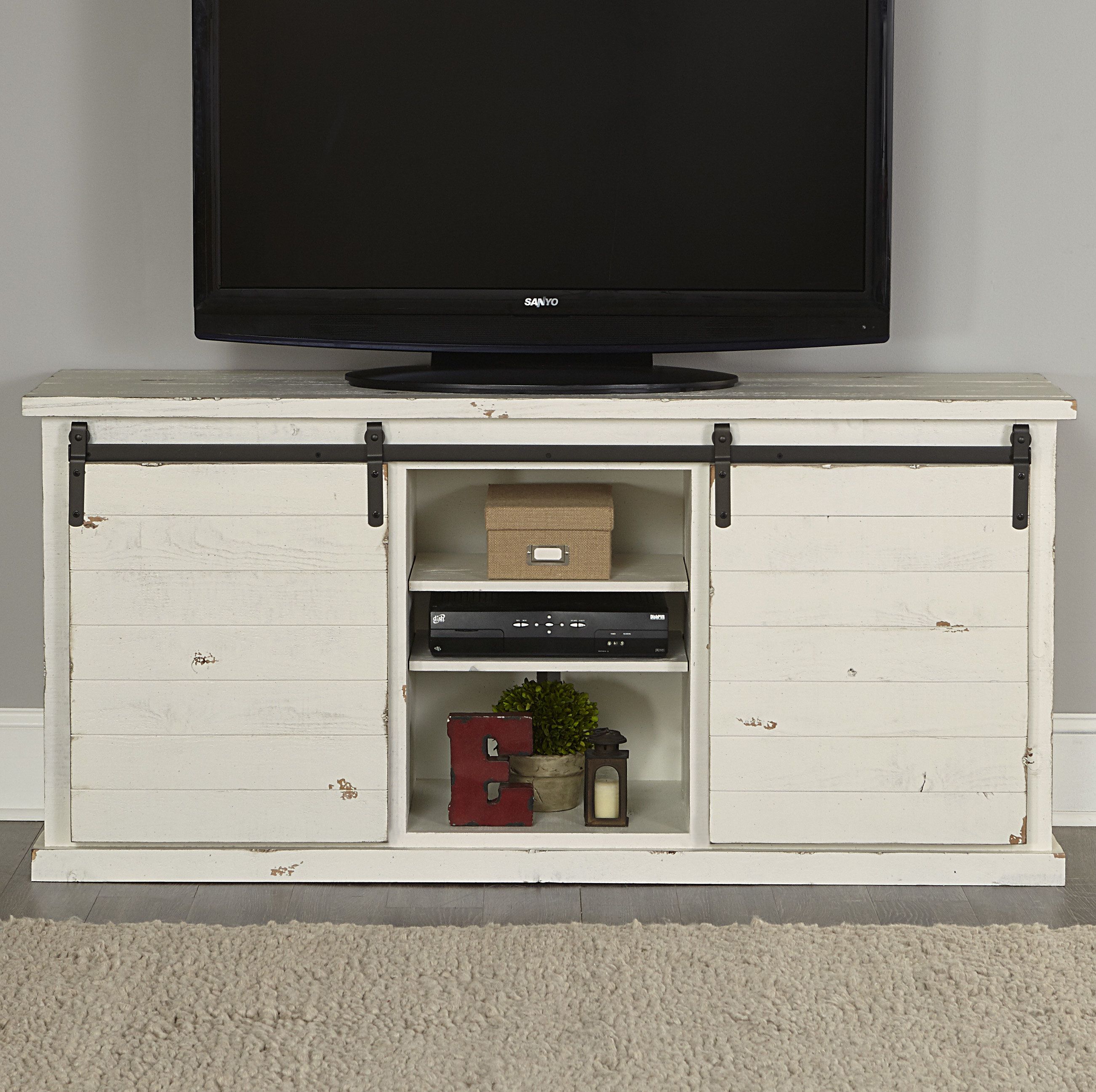 Farmhouse & Rustic 60 64 Inch Tv Stands | Birch Lane Pertaining To Parmelee Tv Stands For Tvs Up To 65" (Photo 29 of 30)