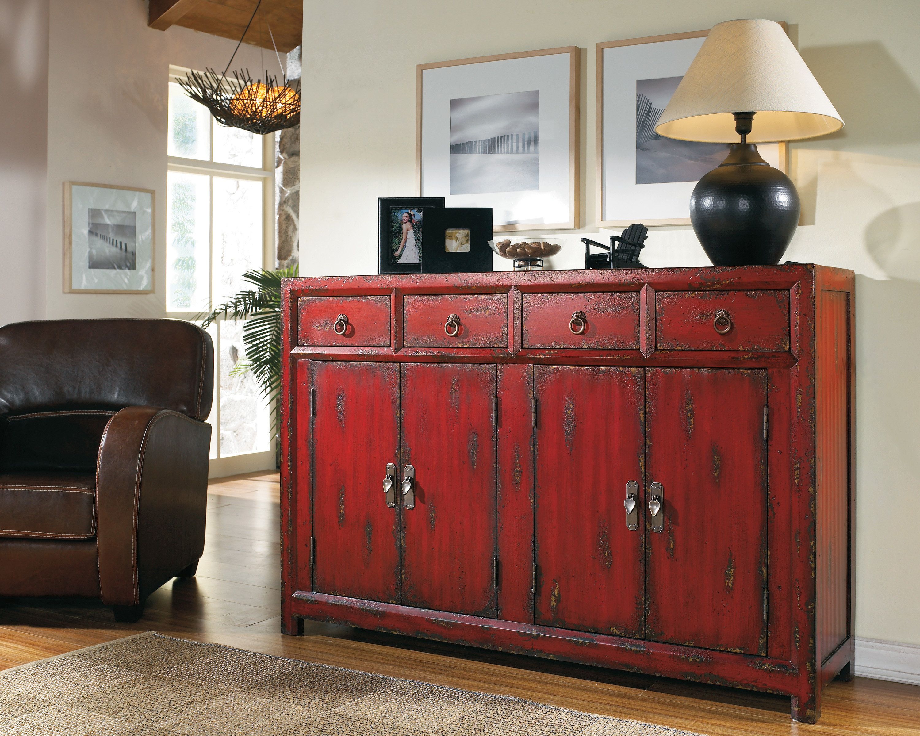 Farmhouse & Rustic Red Sideboards & Buffets | Birch Lane Intended For Velazco Sideboards (Photo 10 of 30)