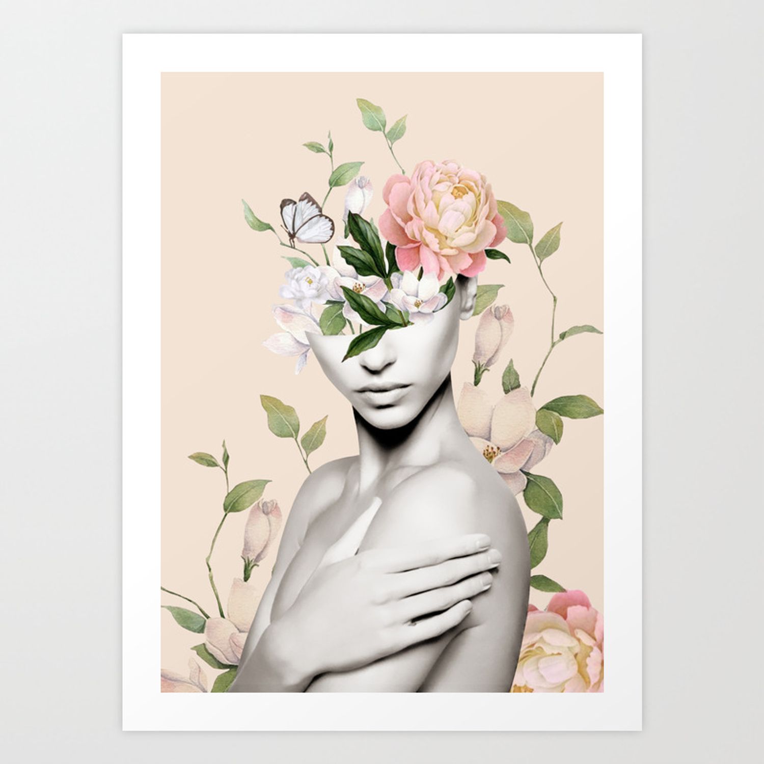 Floral Beauty 6 Art Print Within Floral Beauty Credenzas (Photo 10 of 30)