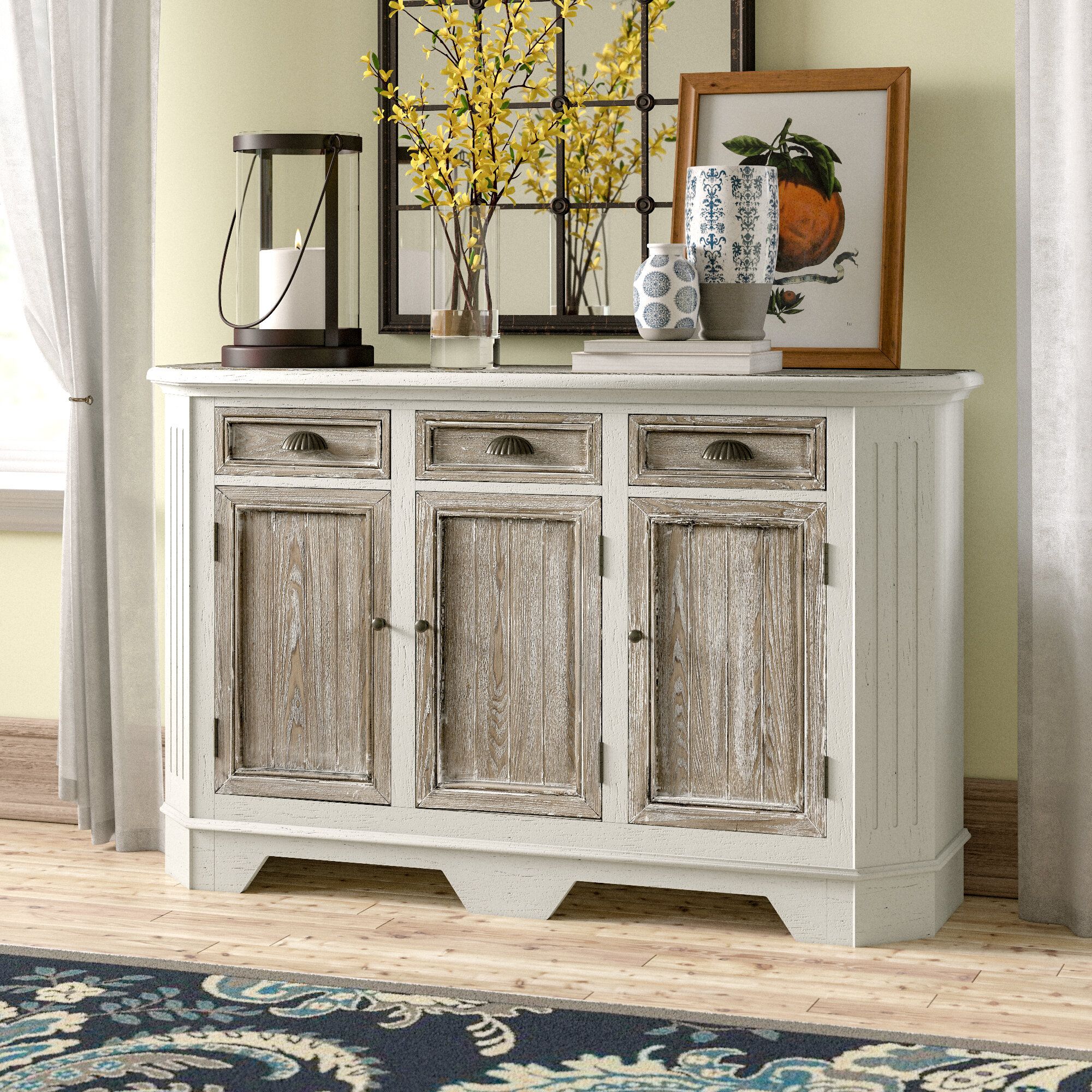 Funkhouser 3 Door 3 Drawer Sideboard In Tiphaine Sideboards (View 18 of 30)