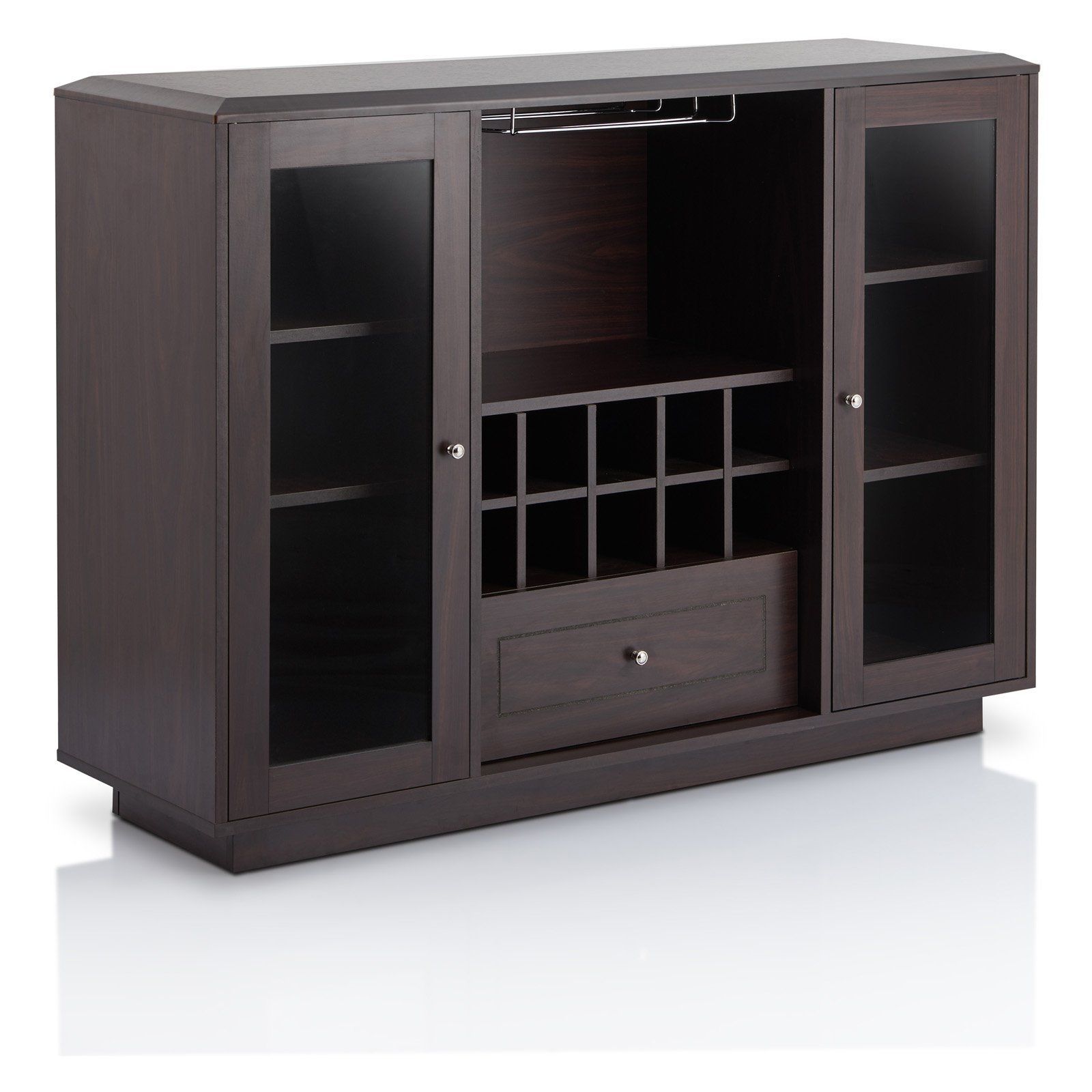 Furniture Of America Kenna Espresso Contemporary Multi Intended For Contemporary Espresso Dining Buffets (View 5 of 30)