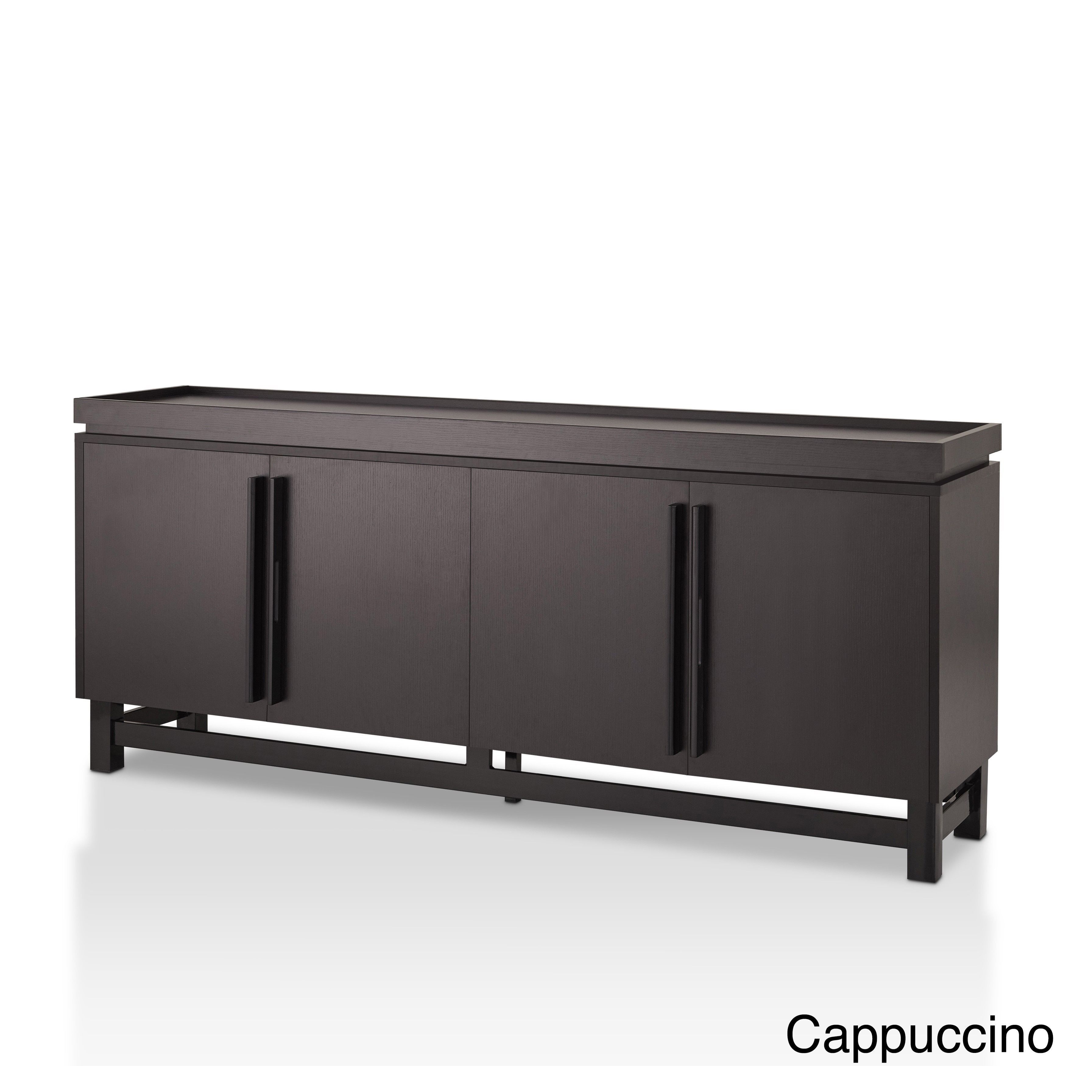 Furniture Of America Sonova Modern 70 Inch Buffet Cabinet For Contemporary Cappuccino Buffets (View 18 of 30)