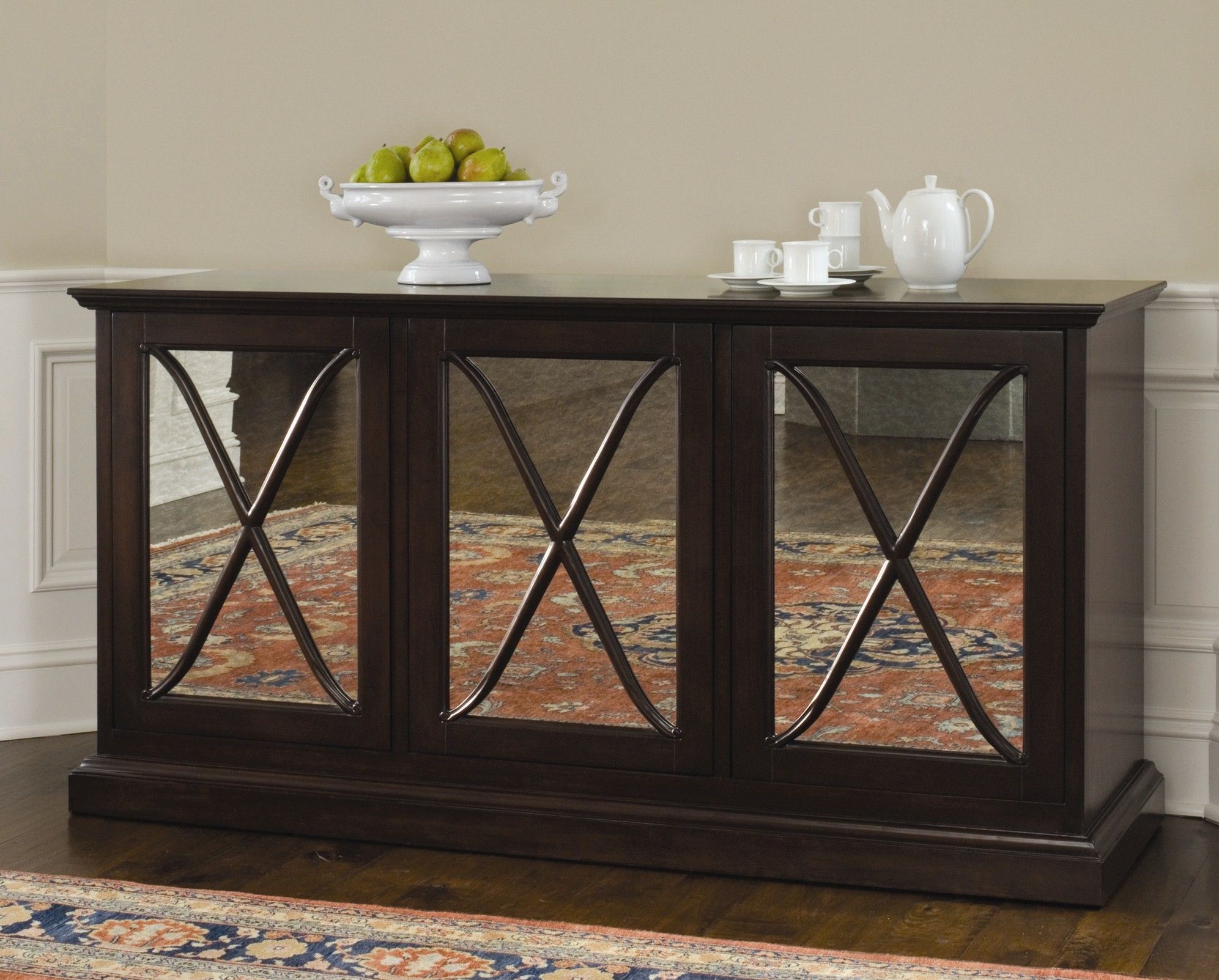Furniture: Spiffy Buffet Server Furniture For Living Room With Mirrored Buffets (View 21 of 30)