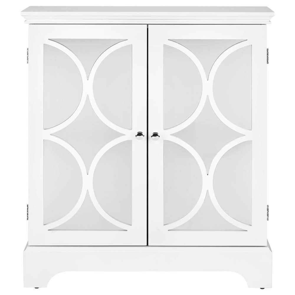 Geometric Cut Out Buffet With 2 Mirrored Doors/buffets In White Geometric Buffets (View 4 of 30)