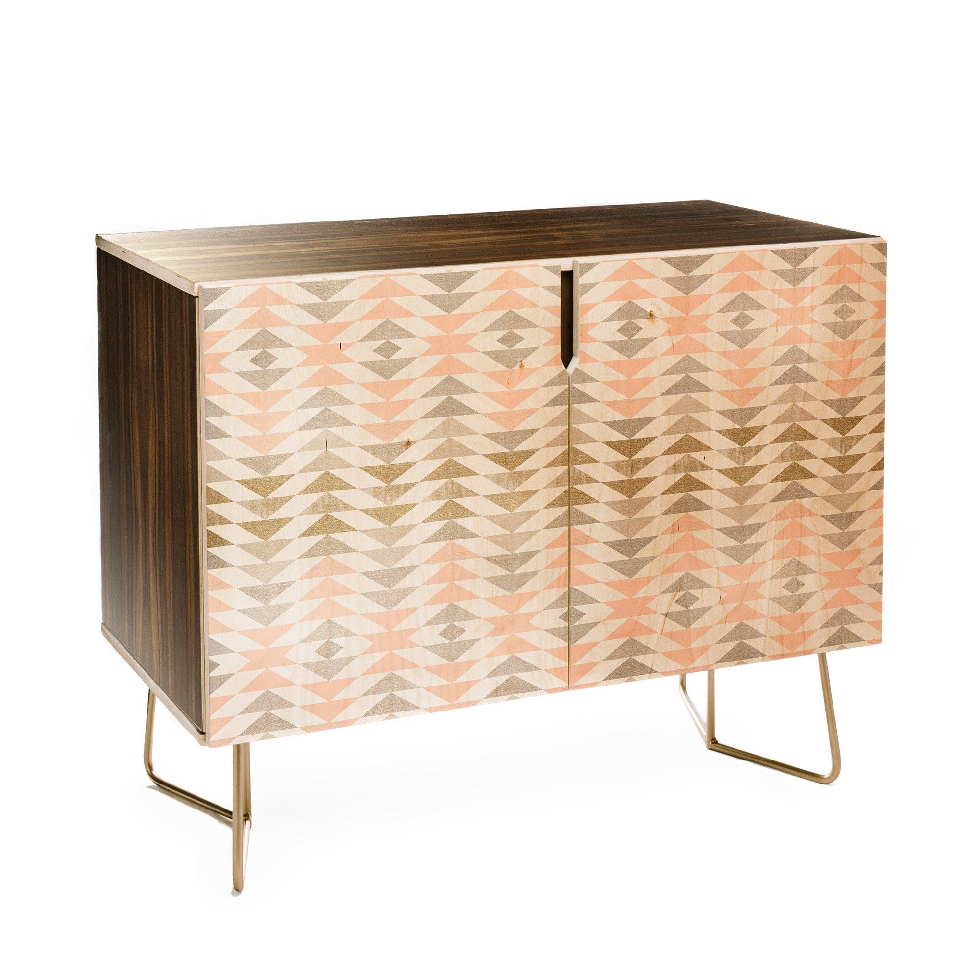 Georgiana Paraschiv Metal Triangles Credenza With Gold Aston For Modele 7 Geometric Credenzas (Photo 17 of 30)