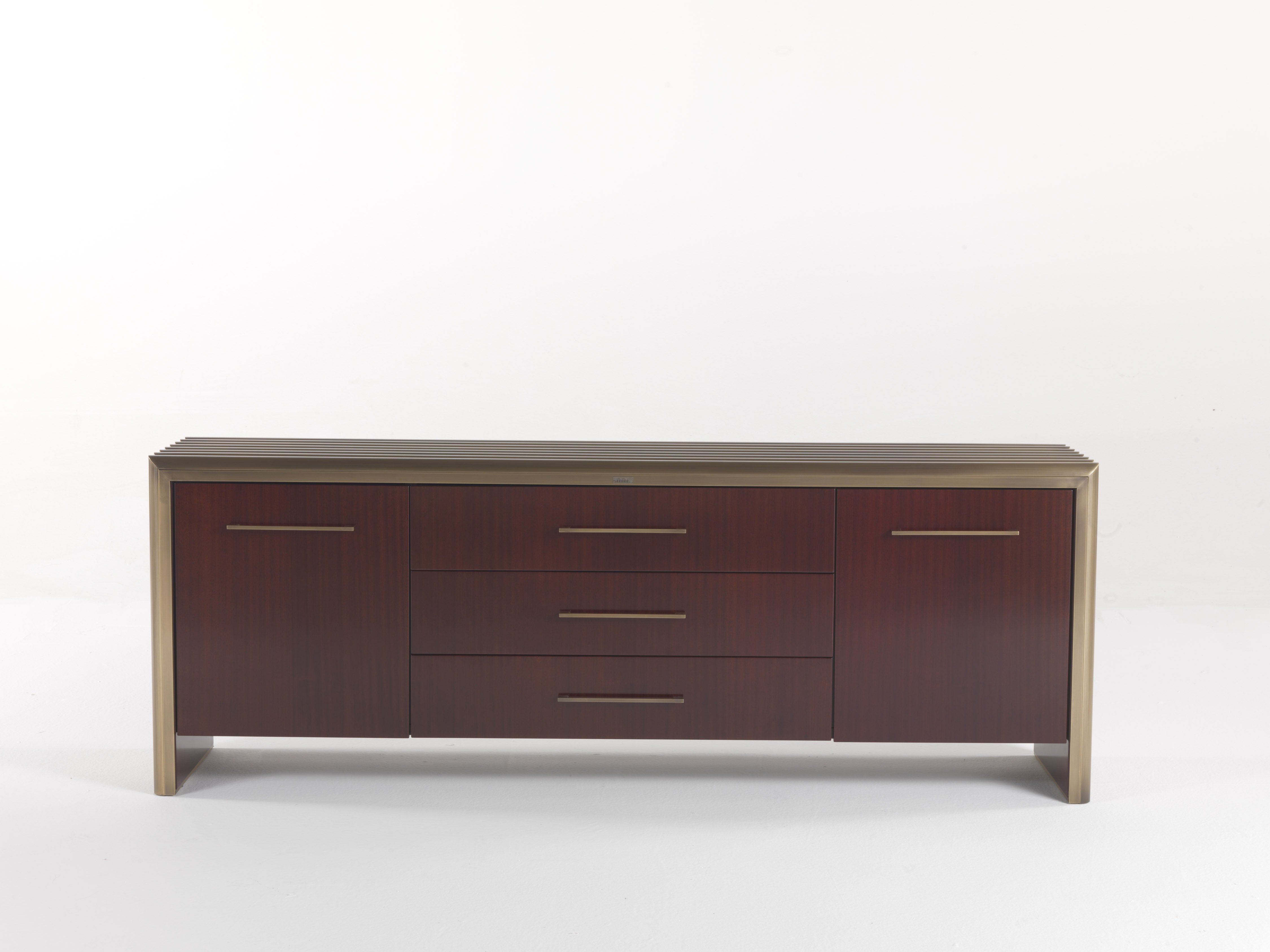 Gianfranco Ferré Tate Sideboard In Wood And Brass For Sale In Tate Sideboards (Photo 15 of 30)