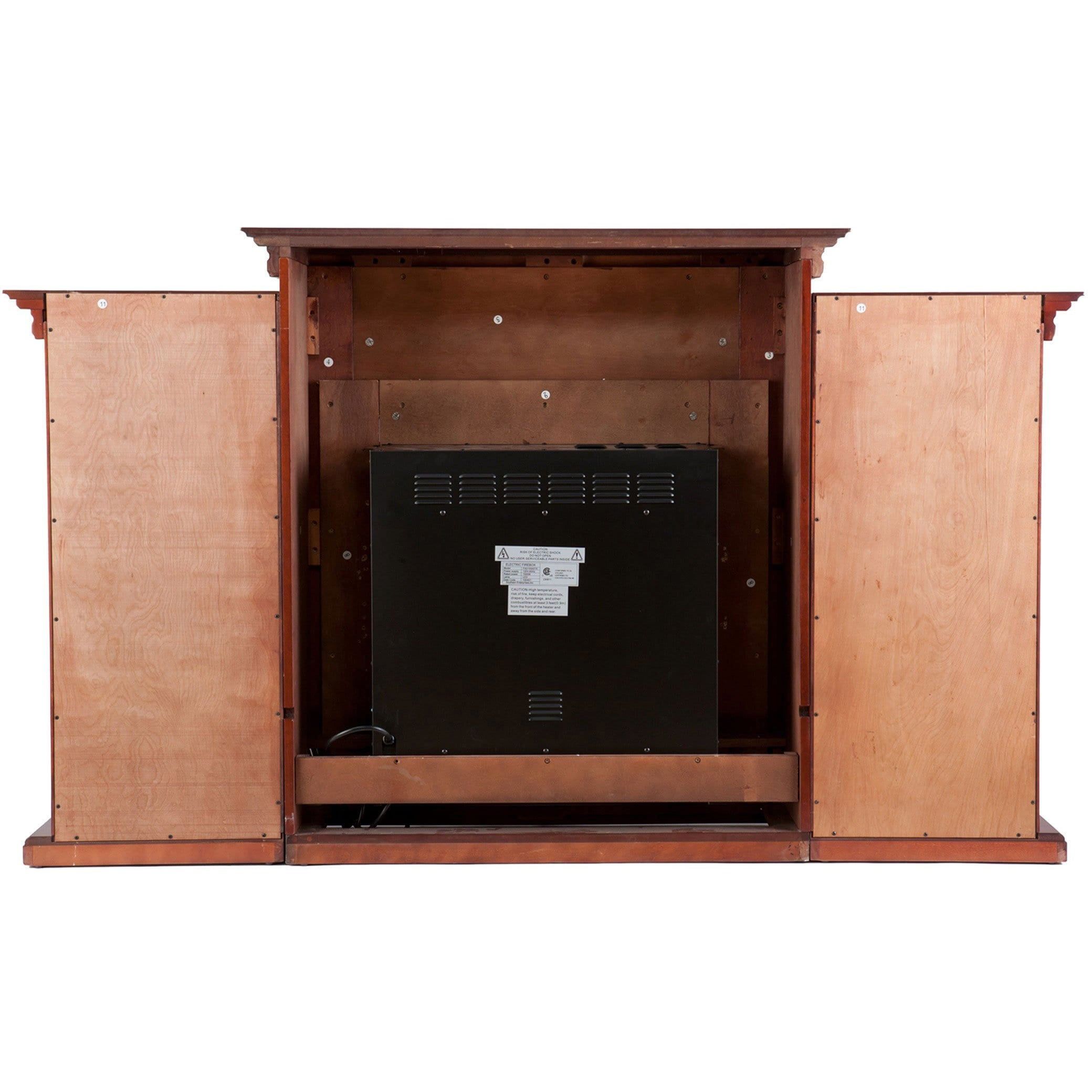 Gracewood Hollow Womack 70 Inch Mahogany Bookcase/ Electric Fireplace With  Remote – N/a With Womack Sideboards (View 26 of 30)