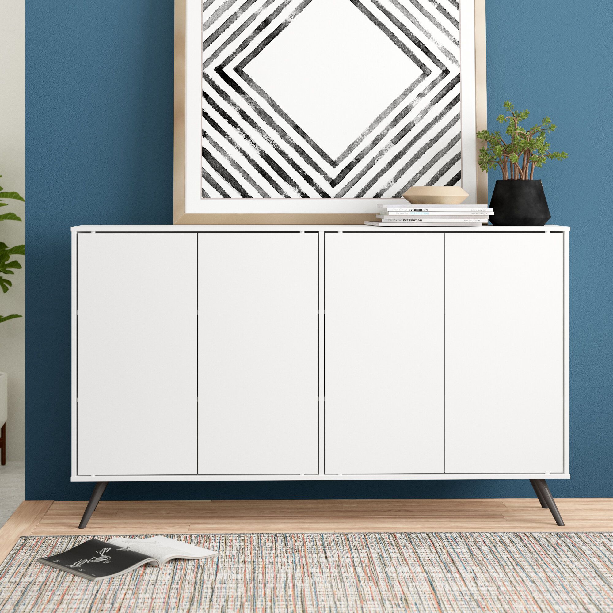 Hashtag Home Dowler 2 Drawer Sideboard & Reviews | Wayfair Inside Dowler 2 Drawer Sideboards (View 6 of 30)