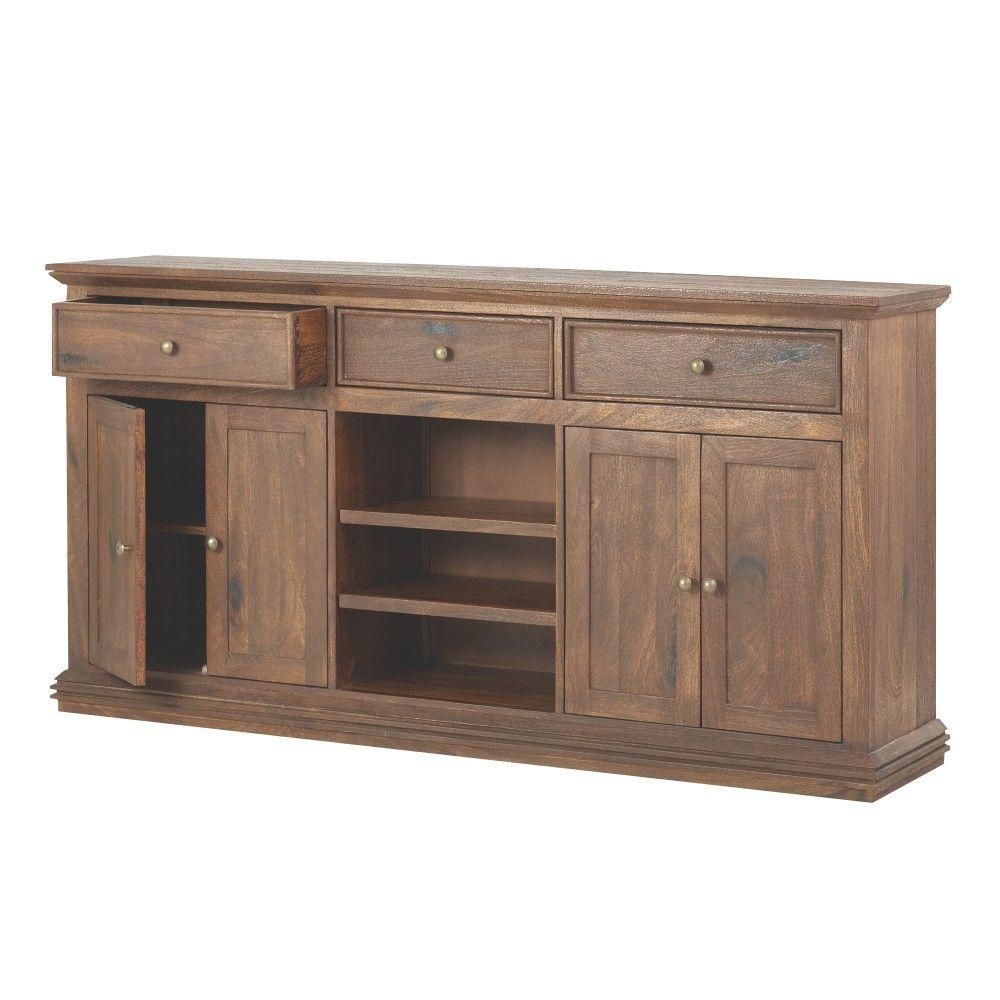 Home Decorators Collection Aldridge Antique Walnut Buffet Within Grey Wooden Accent Buffets (View 19 of 30)