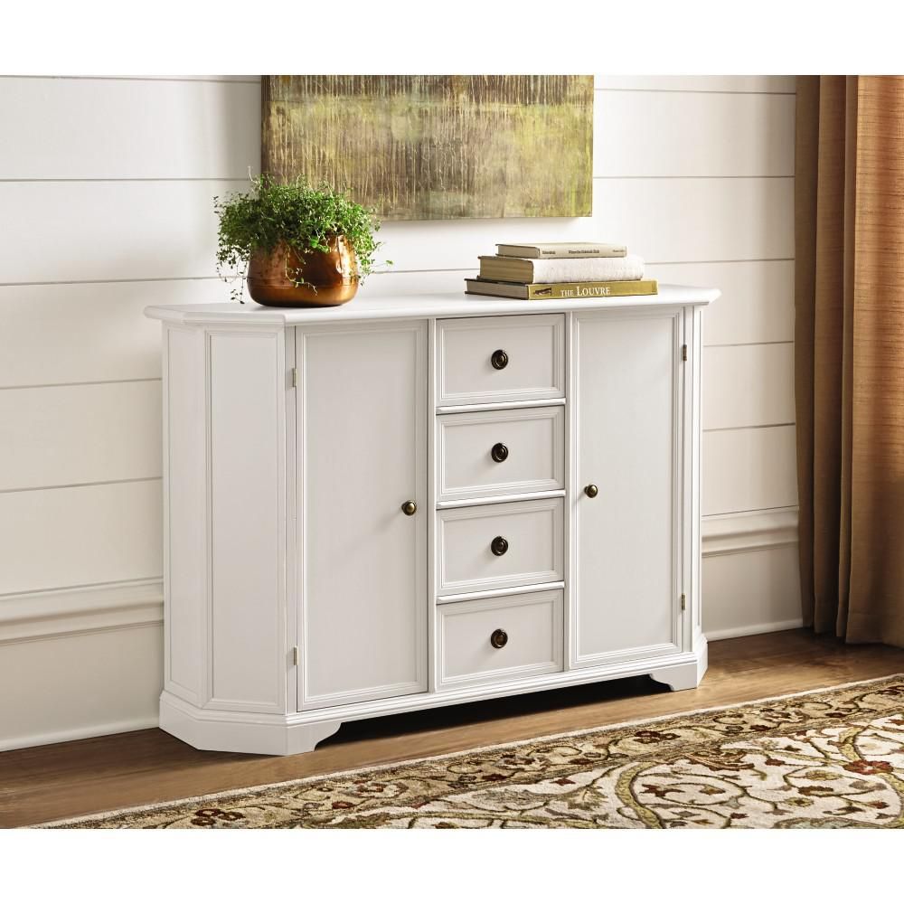 Home Decorators Collection Caley Antique White Buffet With Regard To White Beadboard Buffets (View 7 of 30)
