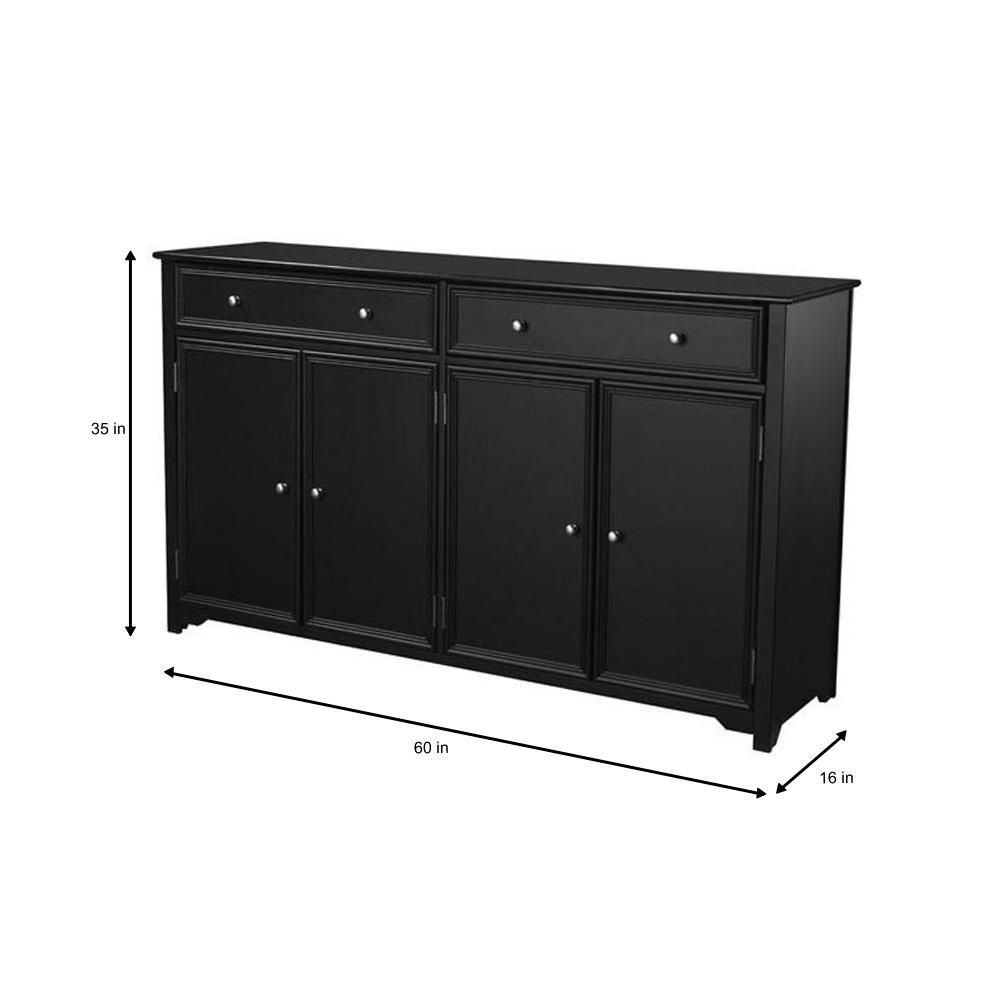 Home Decorators Collection Oxford Black Buffet Bf 24934 Bl For Rustic Black 2 Drawer Buffets (View 8 of 30)