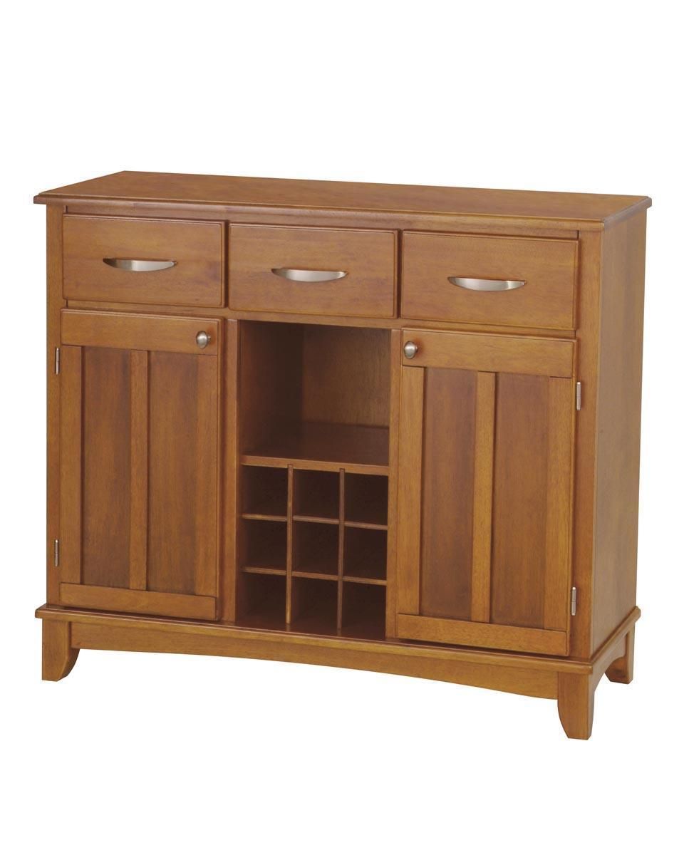 Home Styles Furniture Wood Top Cottage Oak Buffet Table & Sideboard Inside Saucedo Rustic White Buffets (View 11 of 30)