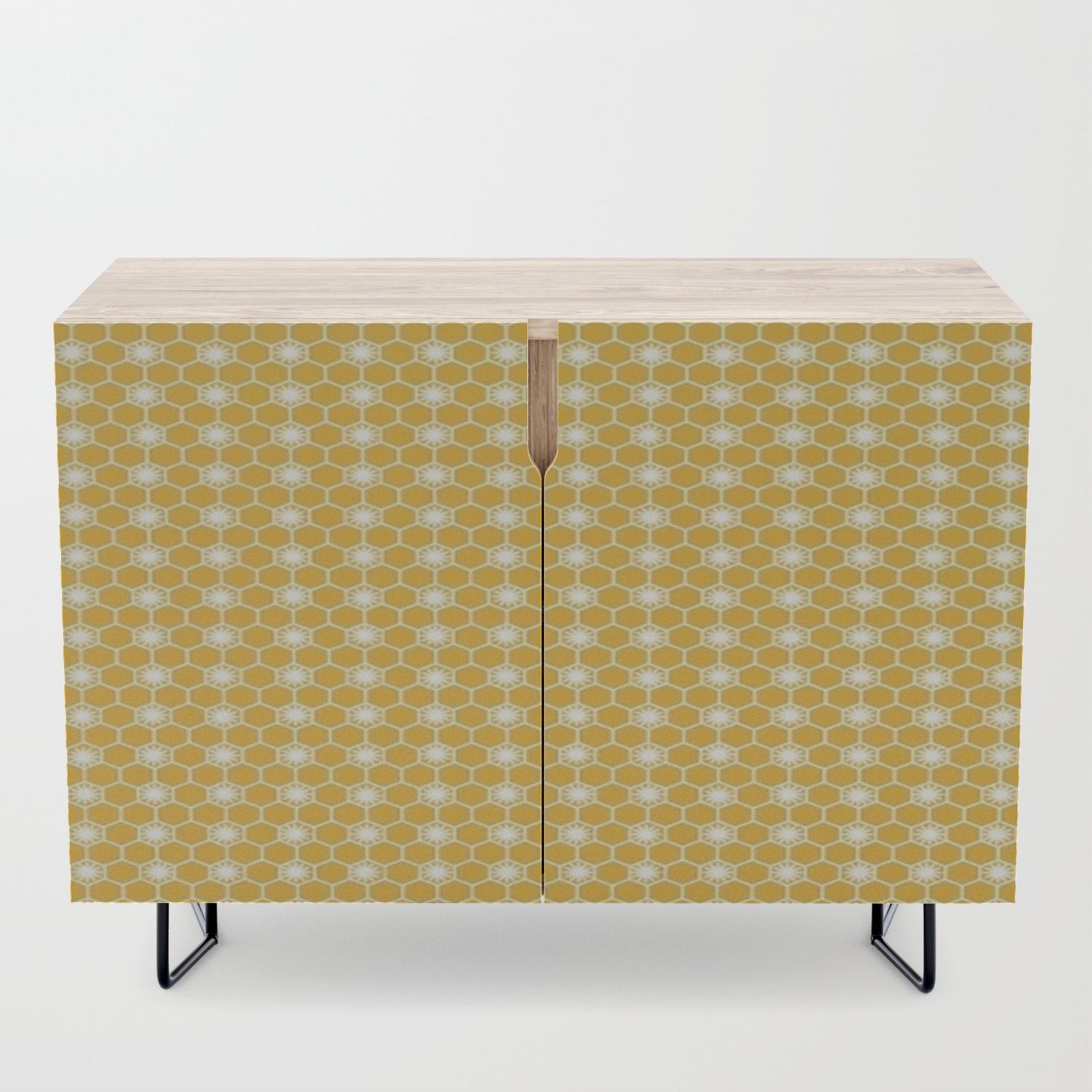 Honeycomb And Flowers Credenza Pertaining To Yellow Flora Credenzas (View 8 of 30)
