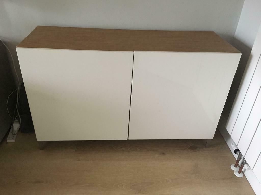 Ikea Oak And Cream Gloss Sideboard Unit | In Gosport, Hampshire | Gumtree Intended For Gosport Sideboards (View 11 of 30)