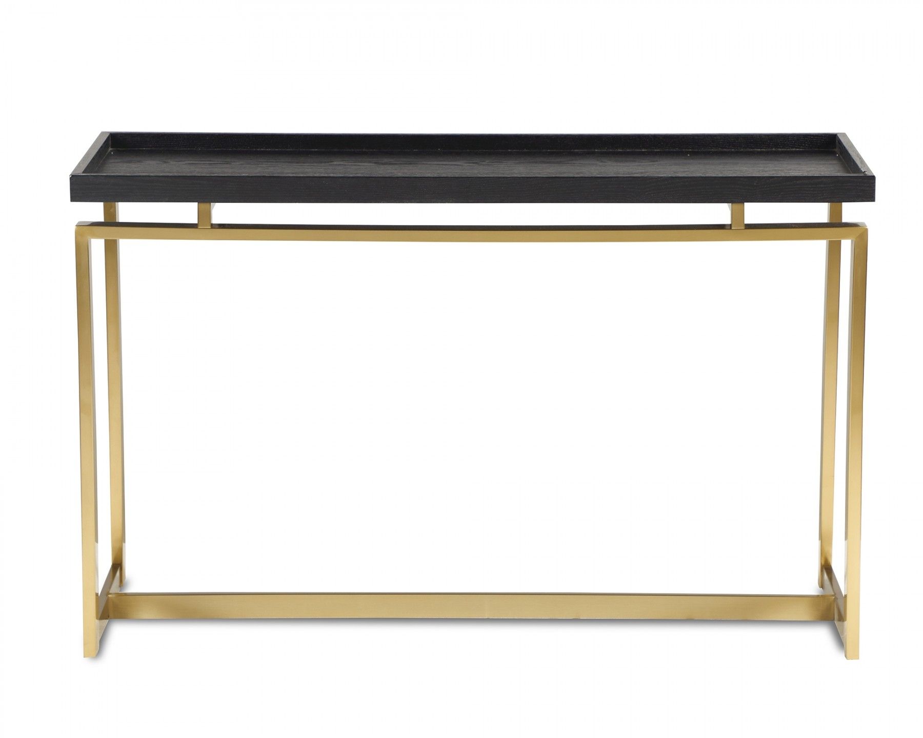 Malcom Black Ash & Brass Console Table Throughout Malcom Buffet Table (View 15 of 30)