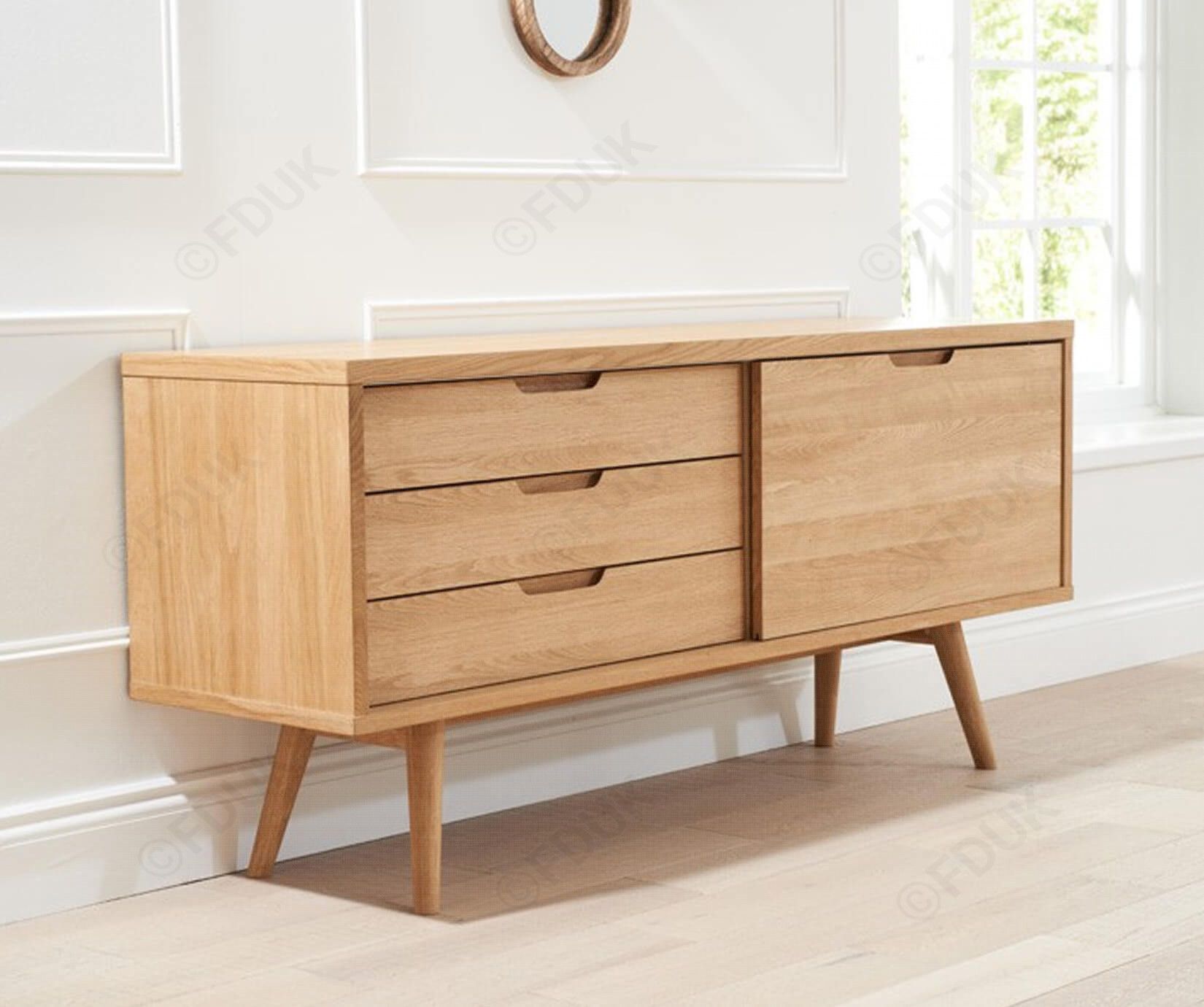 Mark Harris Tribeca Solid Oak Sideboard Within Tribeca Sideboards (View 23 of 30)