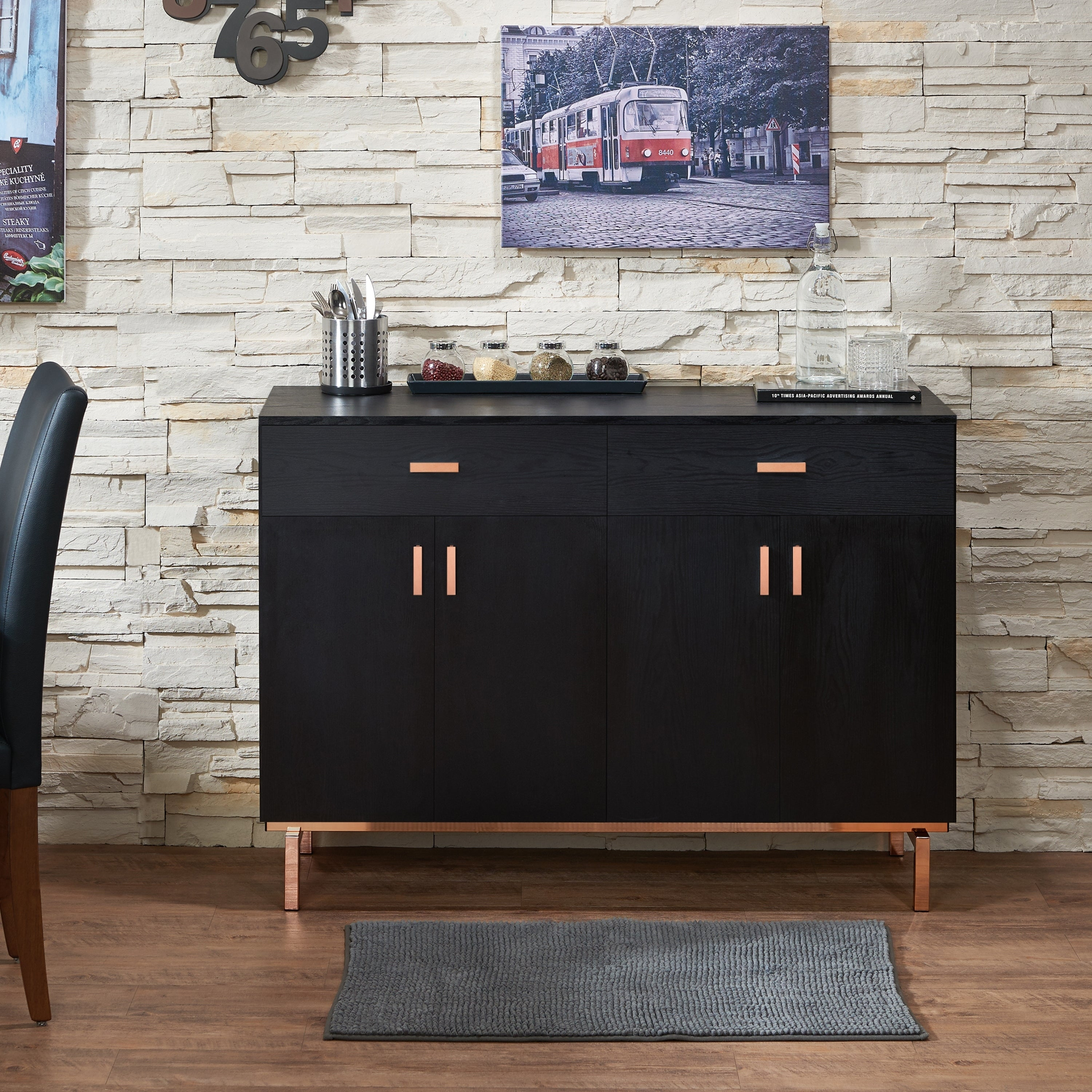 Mason Contemporary Black Buffetfoa With Regard To Contemporary Black Dining Buffets (Photo 1 of 30)