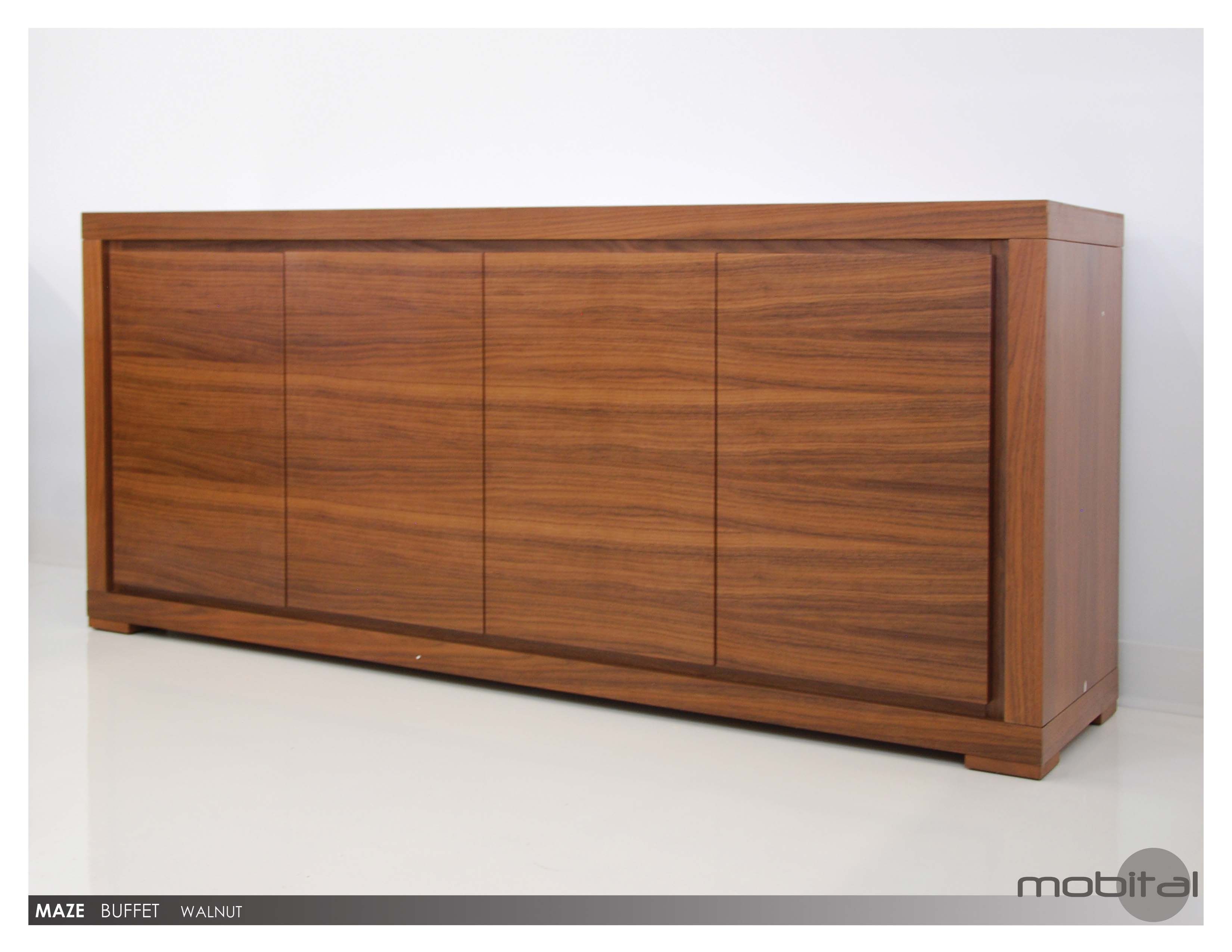 Maze Sideboard Shown In Walnut. Available In Three Door Or In 4 Door Lacquer Buffets (Photo 23 of 30)