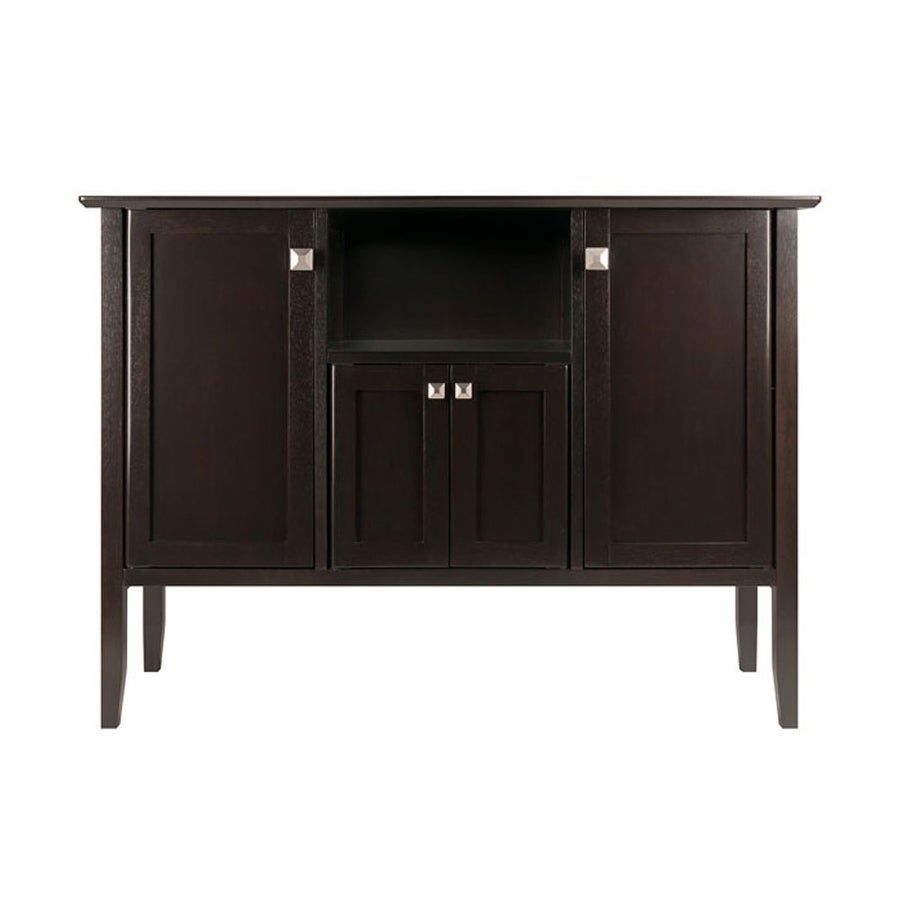 Melba Buffet Cabinet/sideboard Coffee Finish Throughout Solid And Composite Wood Buffets In Cappuccino Finish (Photo 5 of 30)