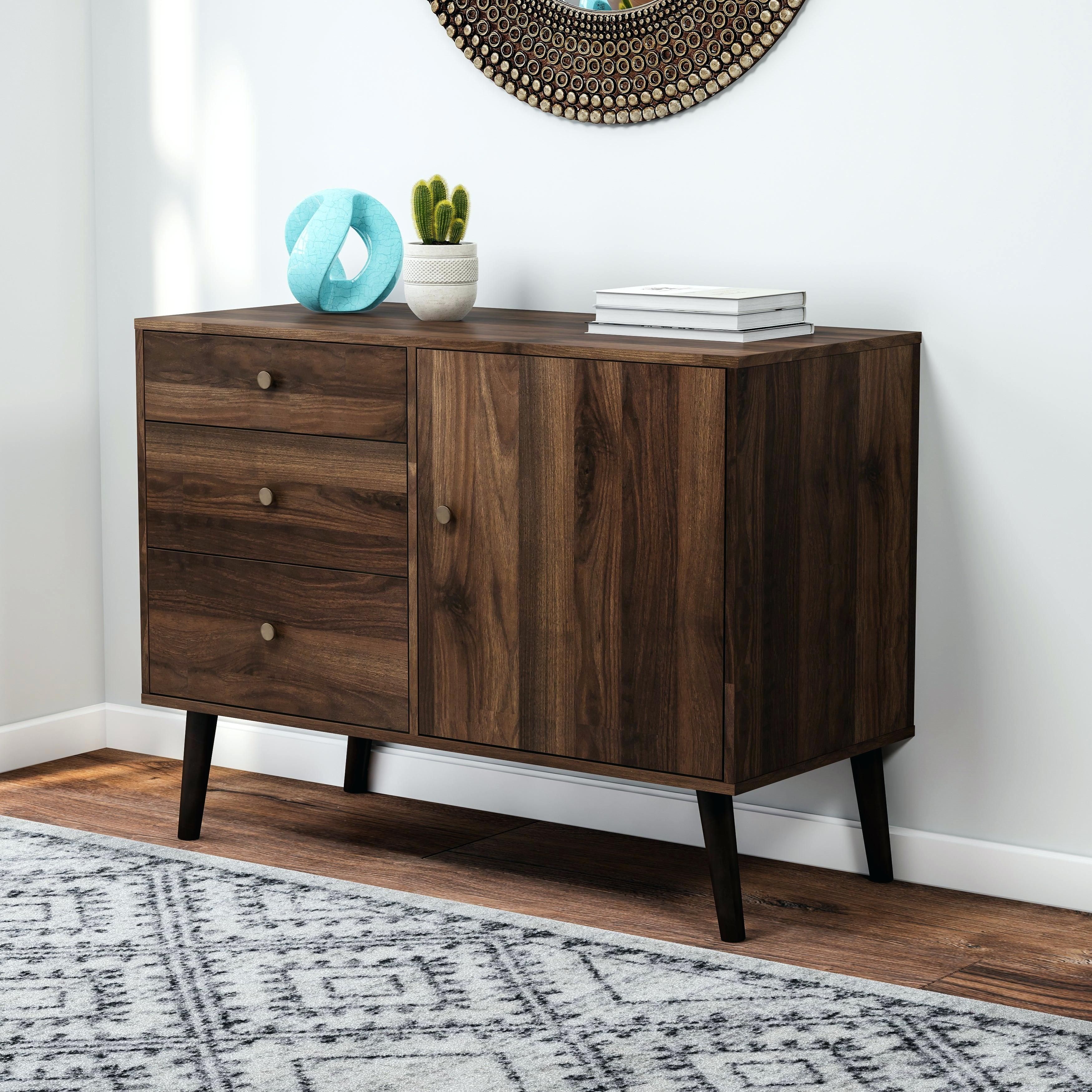 Mid Century Buffet Furniture Sideboard Credenza Table Intended For Mid Century Brown Sideboards (View 9 of 30)