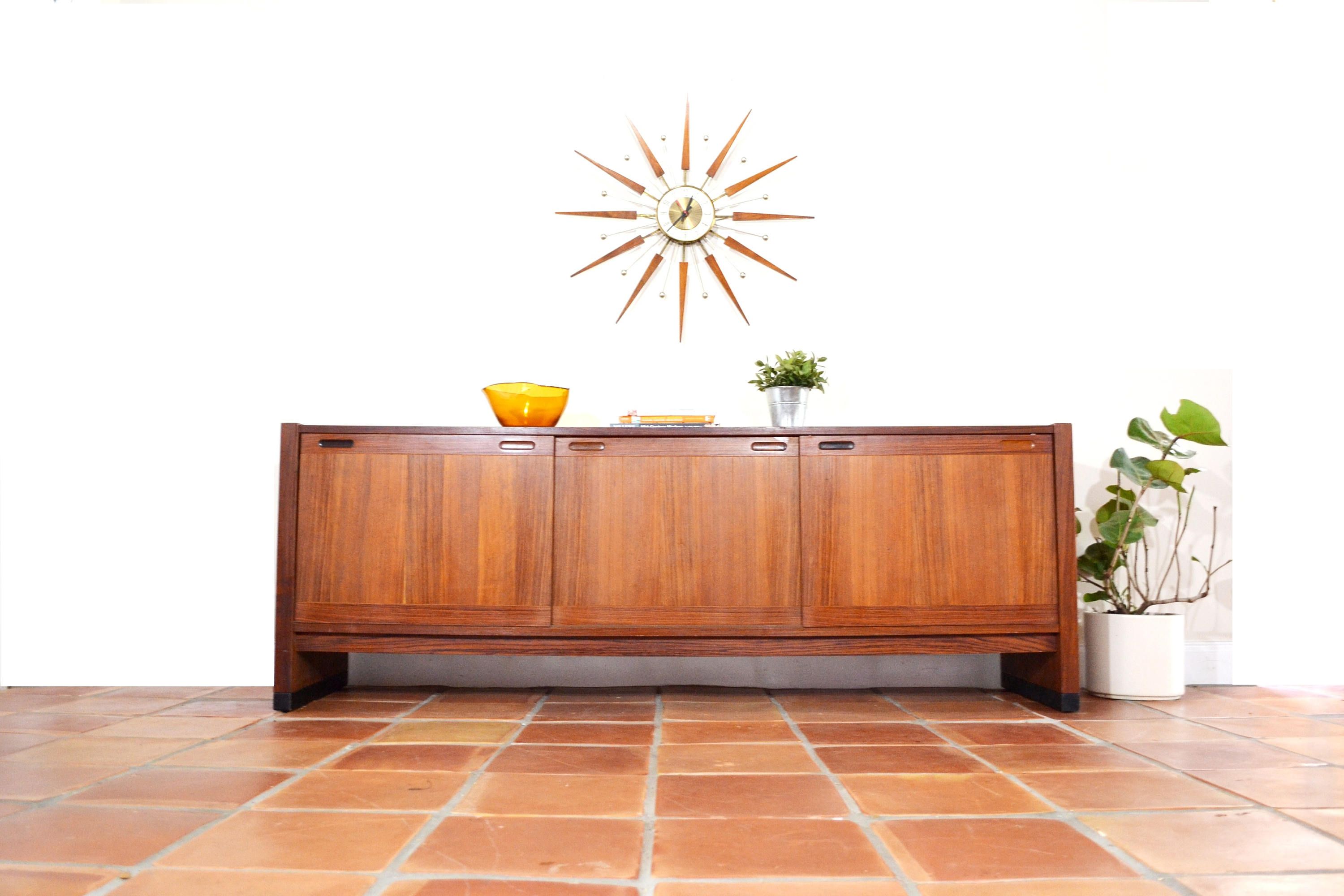 Mid Century Console Or Buffetdyrlund. Danish Teak Credenza. Dining Room  Furniture. Tv Room Cabinet. 1960s 1950s. Vintage Modern Media (View 18 of 30)