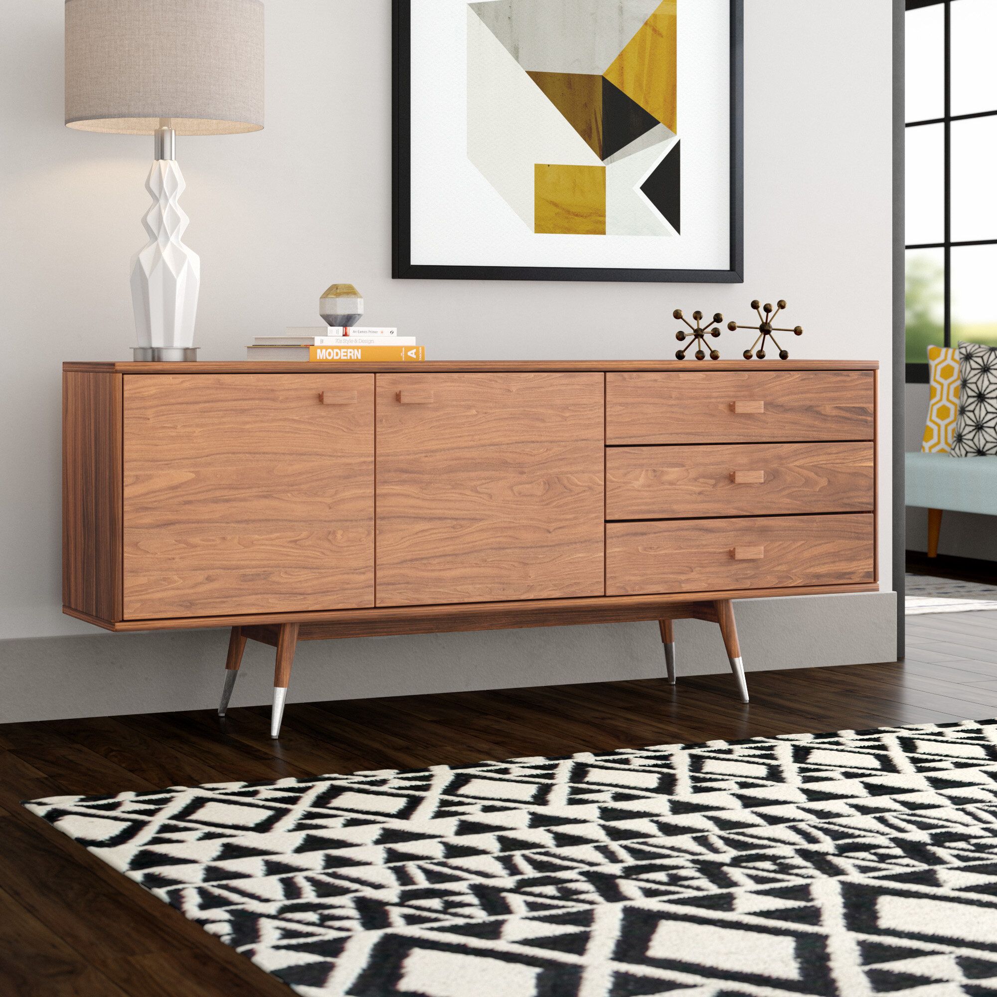 Mid Century Modern Sideboard / Credenza Sideboards & Buffets Pertaining To Longley Sideboards (View 8 of 30)