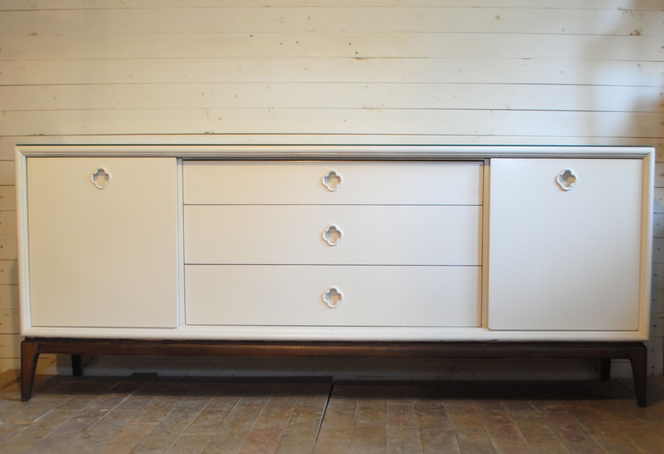 Mid Century Nine Drawer Dresser / Credenza | Phylum Furniture With Mid Century White Buffets (Photo 1 of 30)