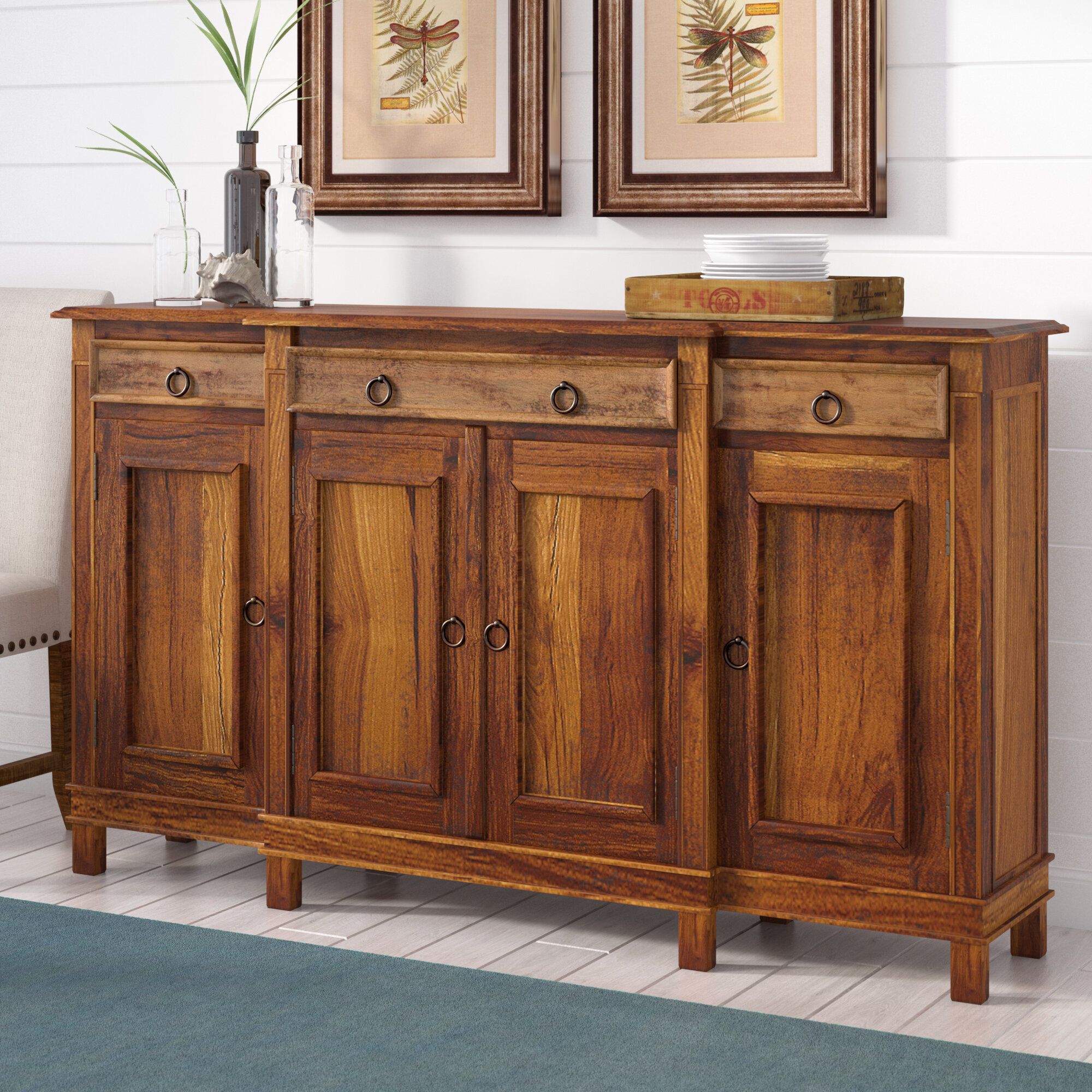Minneola Cottage Wood Buffet Table Within Sayles Sideboards (View 11 of 30)