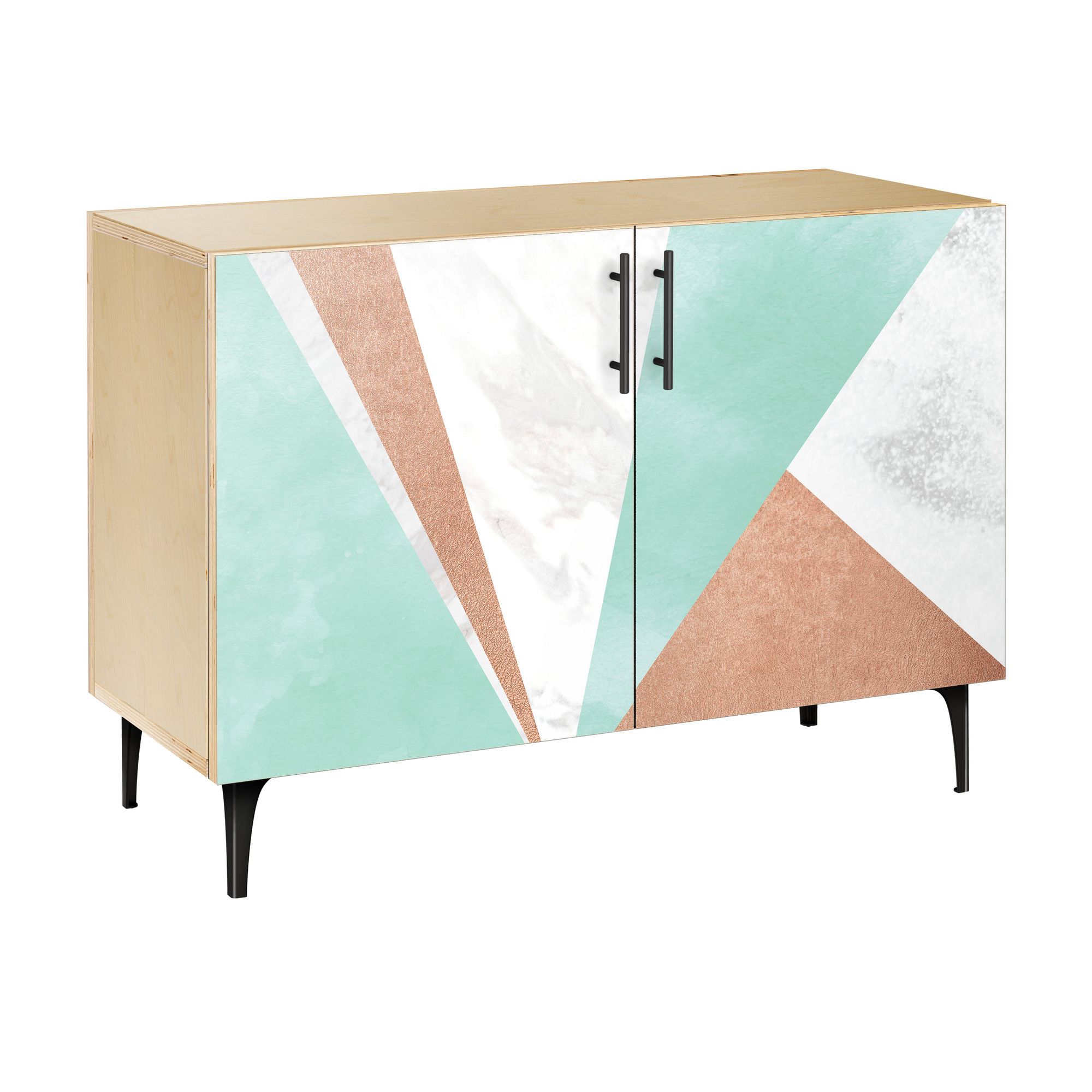 Modern Angles Arc Credenza With Bright Angles Credenzas (Photo 1 of 30)