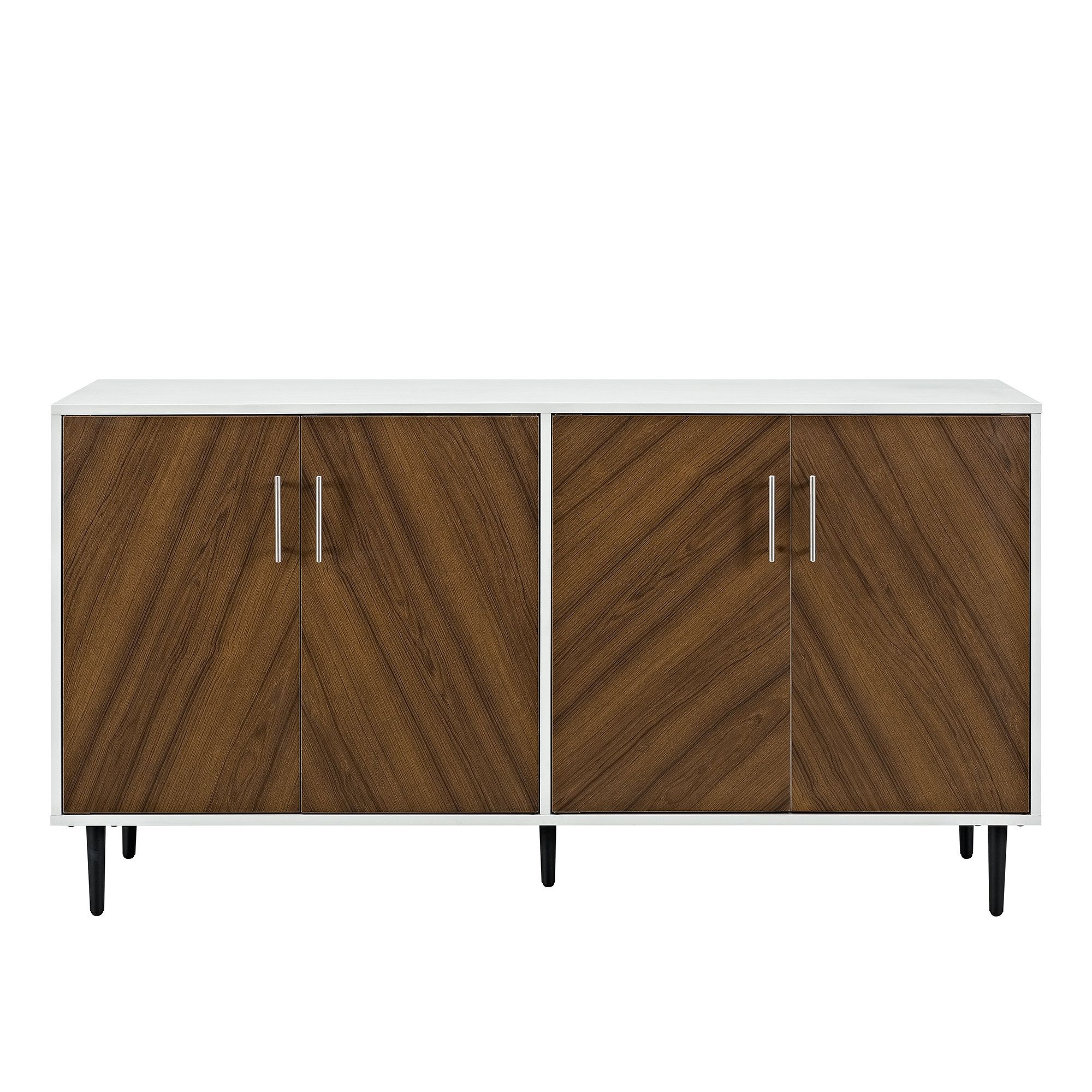 Modern & Contemporary Modern White Credenzas | Allmodern Pertaining To Light White Oak Two Tone Modern Buffets (View 4 of 30)