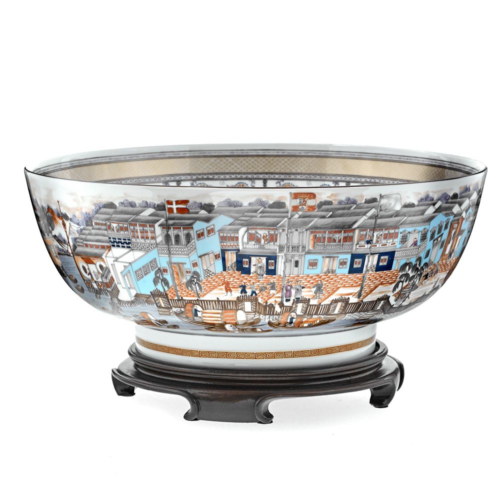 Mottahedeh Hong Bowl With Stand Pertaining To Bluetrellis Credenzas (View 28 of 30)
