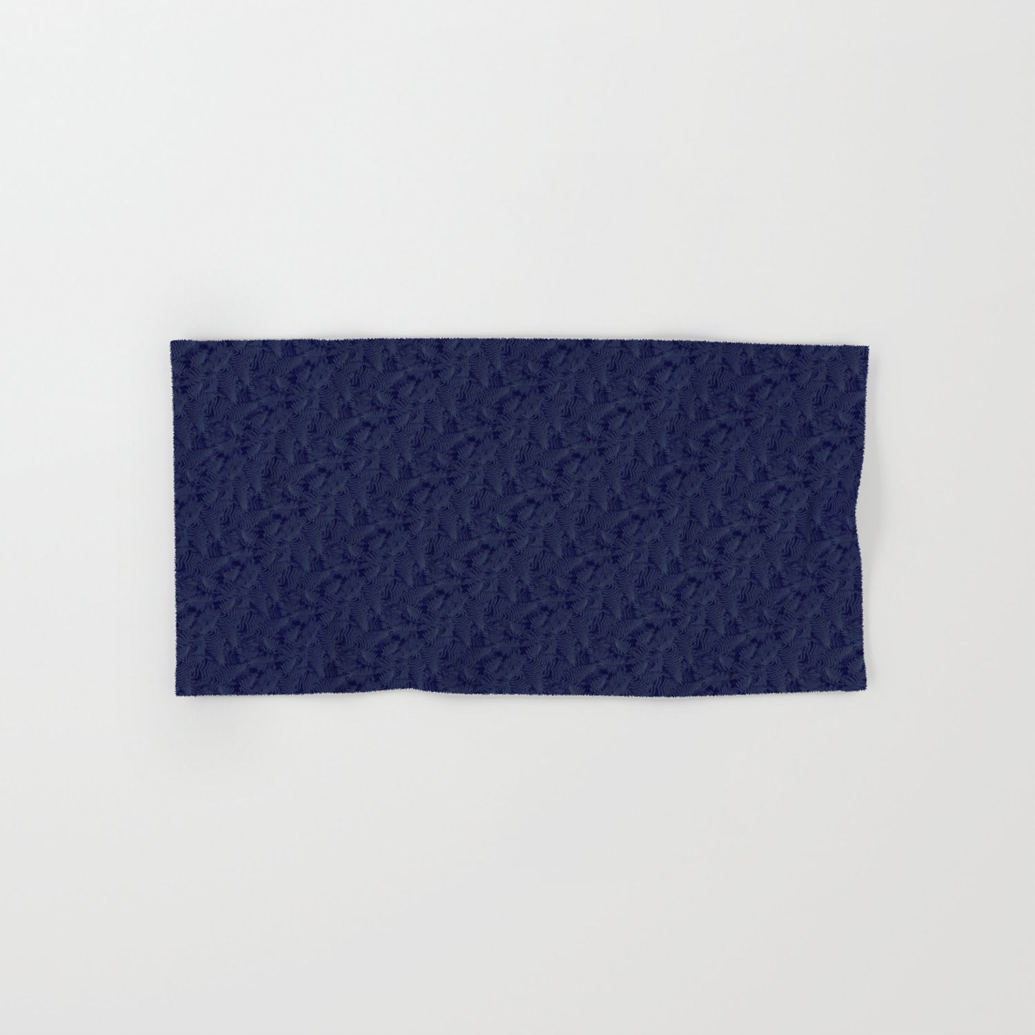 Muted '90s Fern Background Grid At Dusk – Deep Blue Hand & Bath Towel For Deep Blue Fern Credenzas (View 12 of 30)