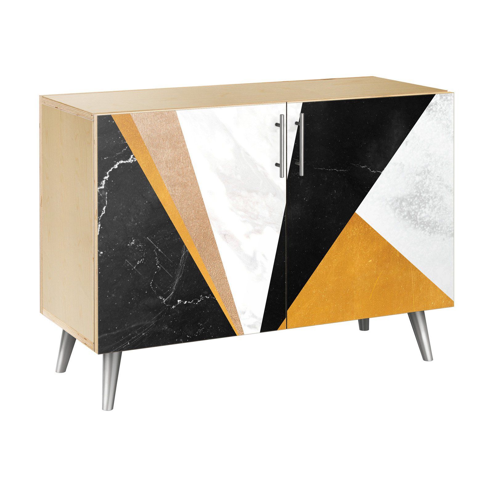 Nyekoncept Glamorous Geometry Flare Credenza | Products In Inside Longley Sideboards (View 21 of 30)