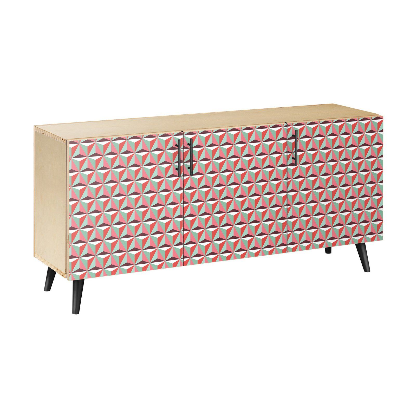 Nyekoncept Vibrant Tessellation Flare Sideboard | Products Pertaining To Southwest Pink Credenzas (View 8 of 30)