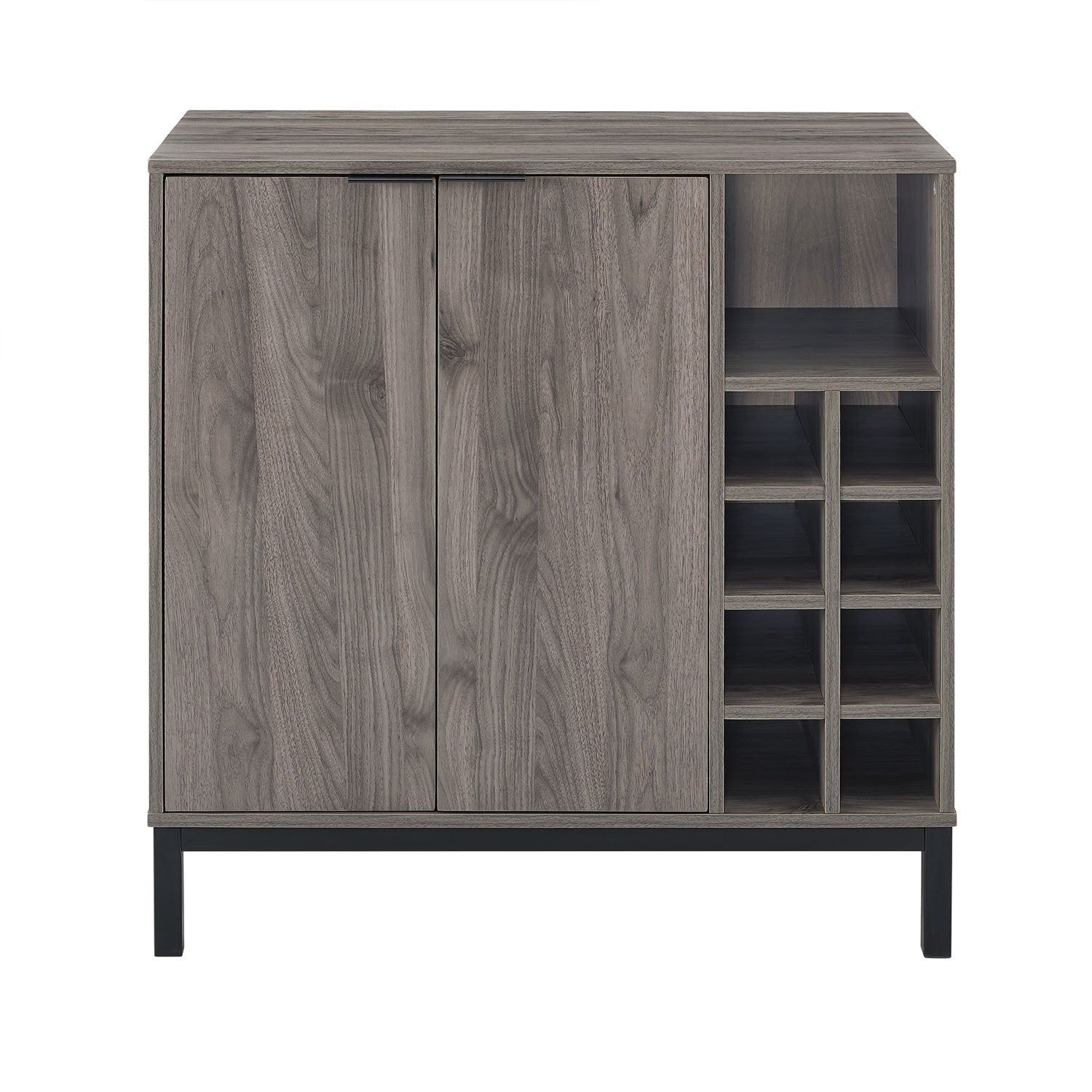 Office Accents 34" Modern Dining Kitchen Bar Buffet Cabinet – Slate Grey –  N/a Inside Grey Wooden Accent Buffets (View 3 of 30)