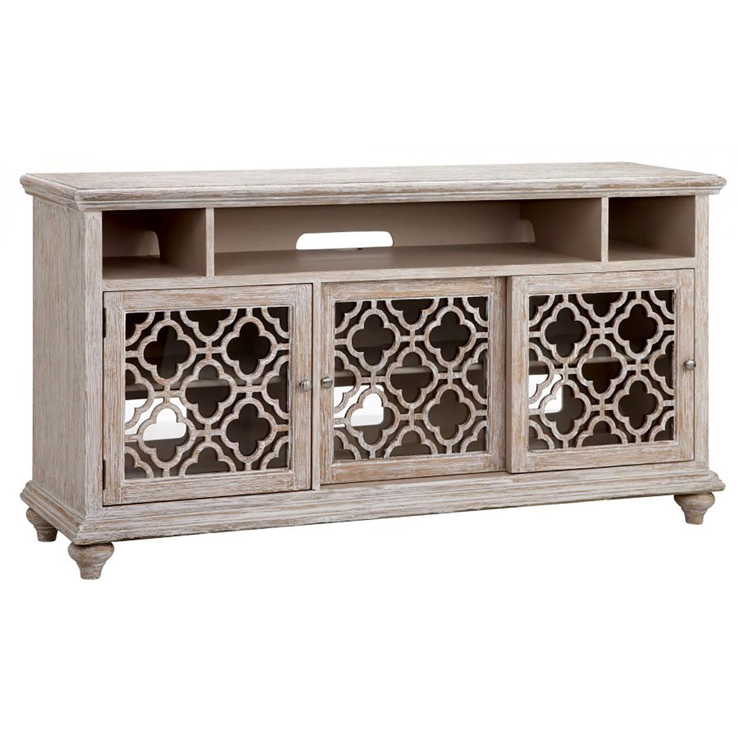 Picture Of 64 Inch Lattice Tv Console, White | Lavie Intended For Tott And Eling Sideboards (View 27 of 30)