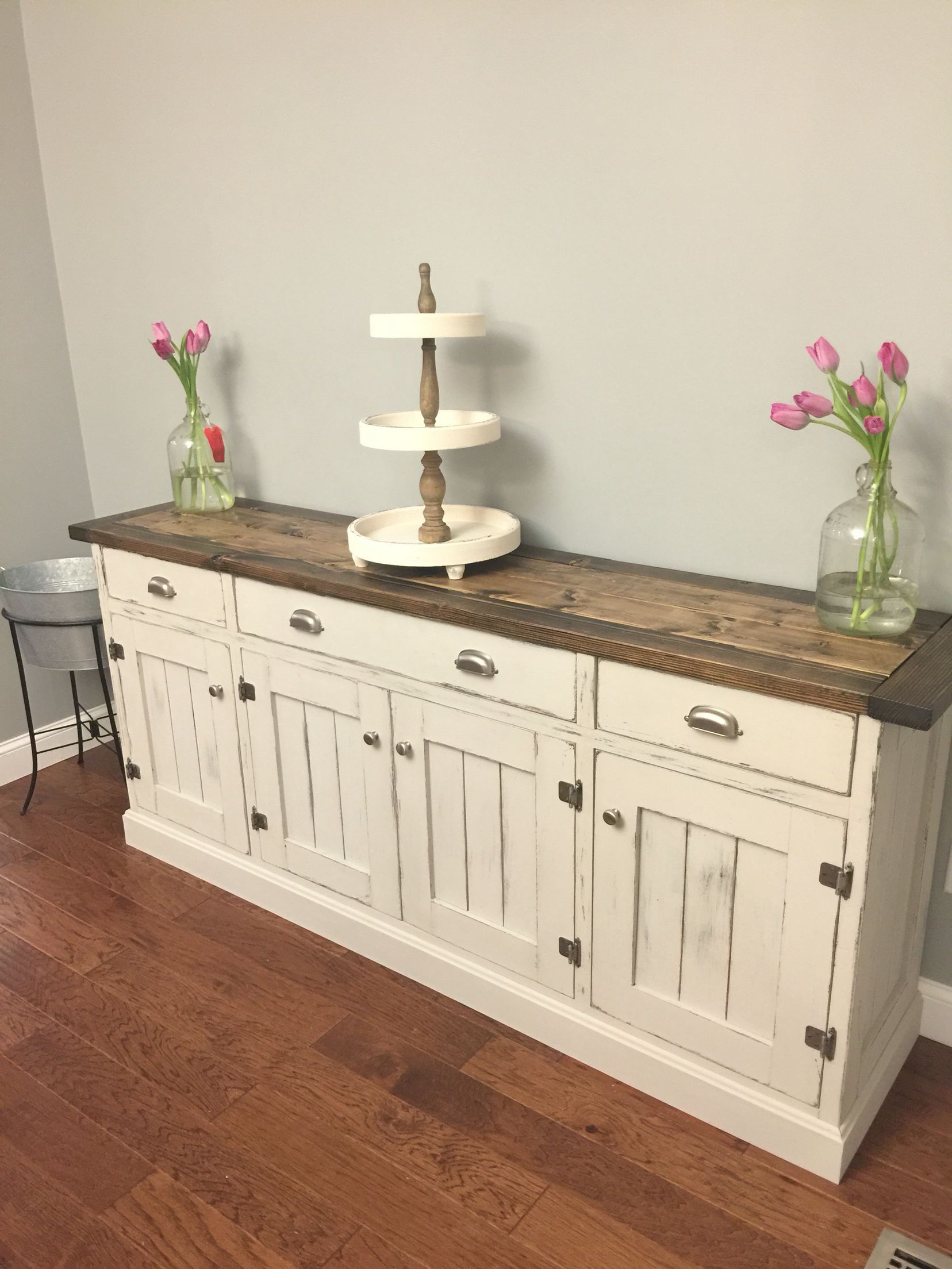 Pin On For The Home Intended For Light White Oak Two Tone Modern Buffets (View 3 of 30)