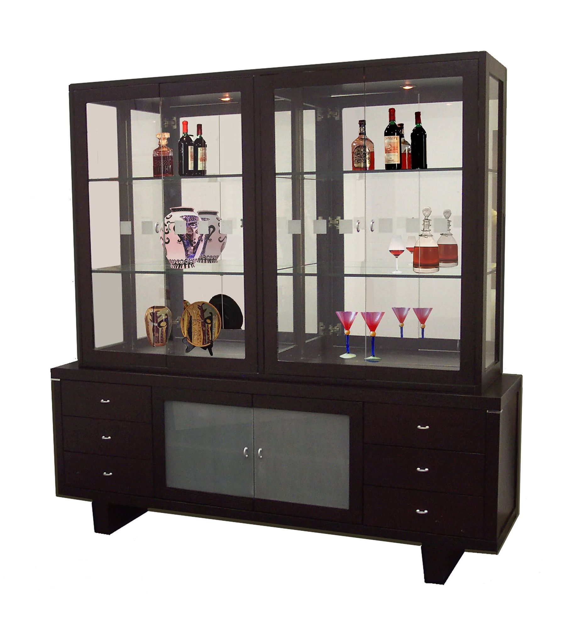 Pin On Random Within Modern And Contemporary Dark Brown Buffets With Glass Doors (View 12 of 30)